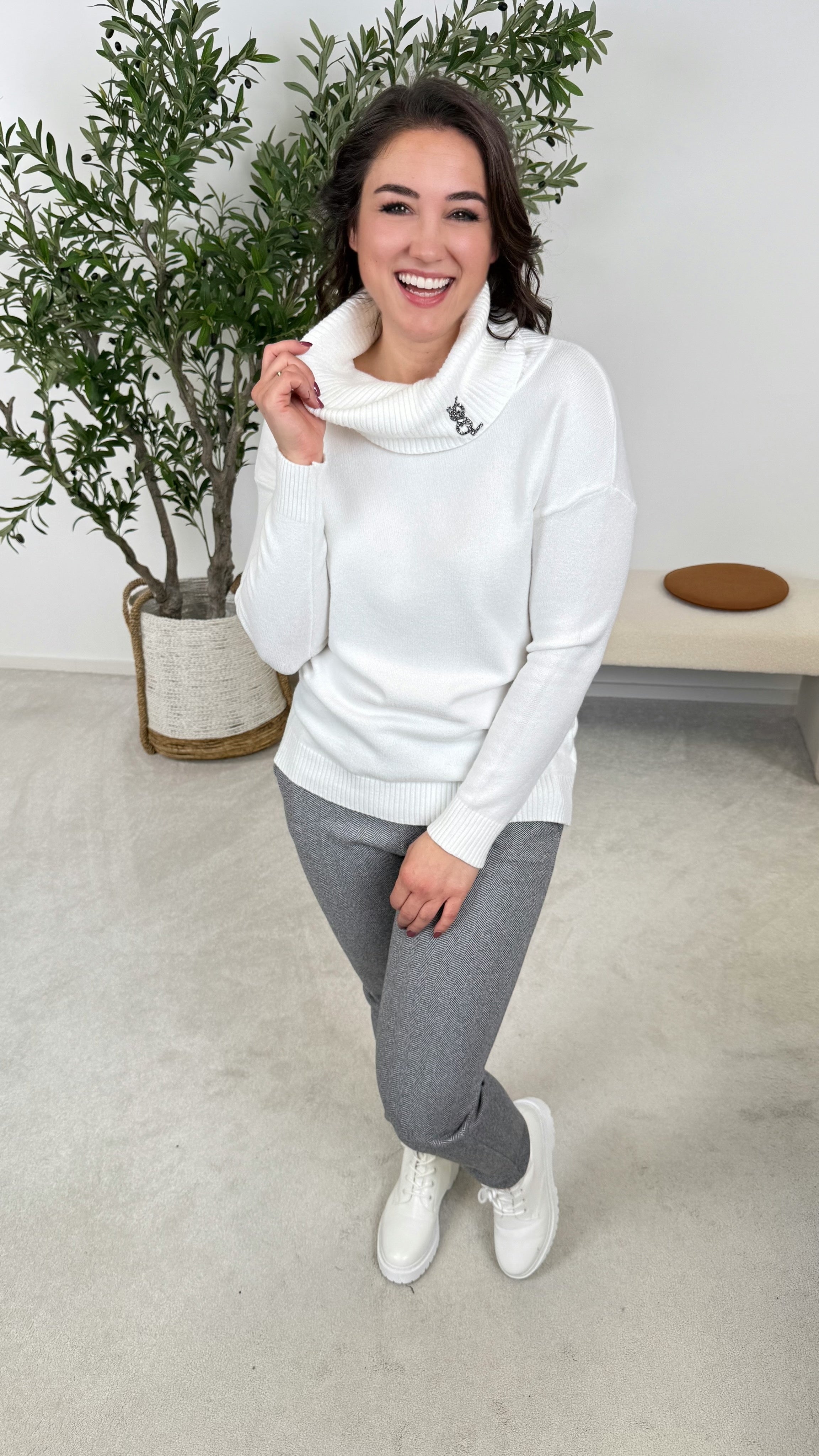 Hose Mara Tweed *Hellgrau*