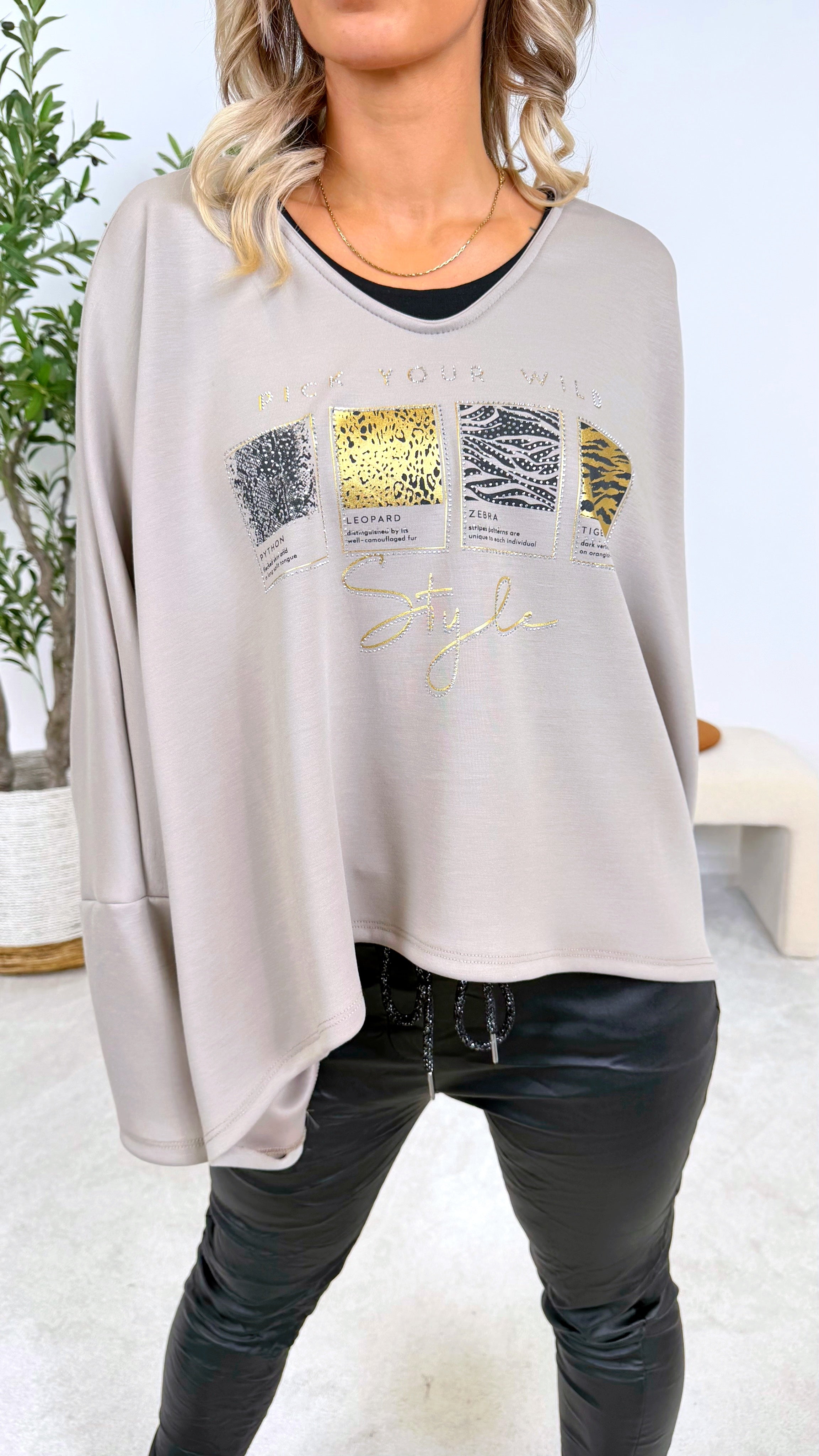 Sweatshirt Pick Your Wild Style *Taupe*