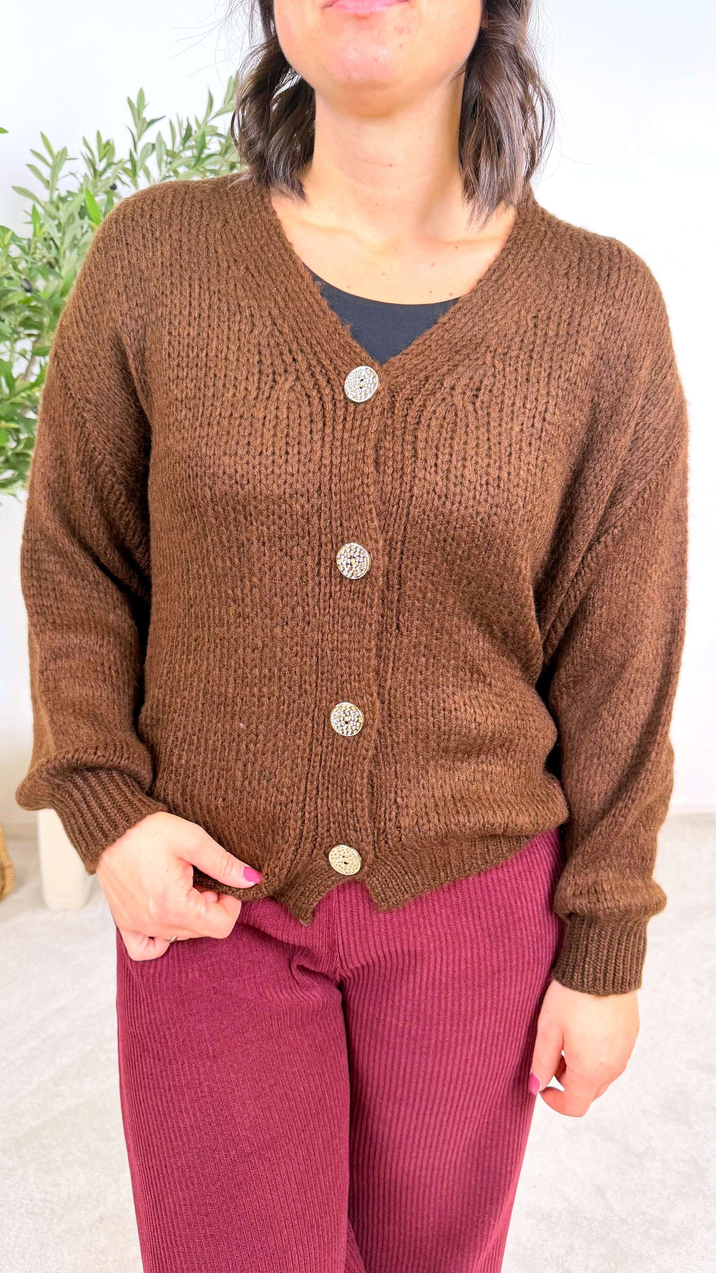 Strickjacke Sienna *Schoko*