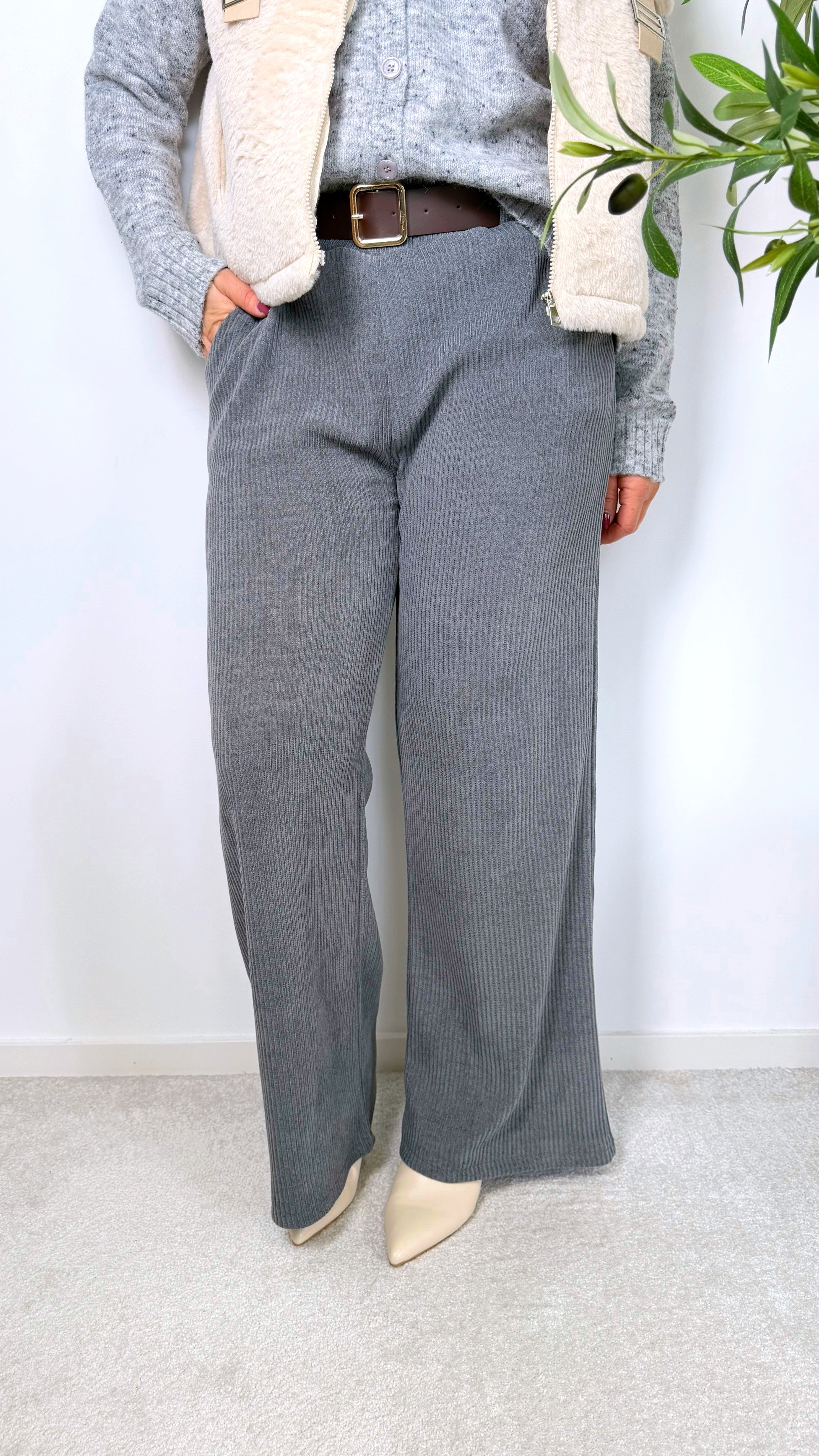 Weite Hose Classy Cord *Grau*