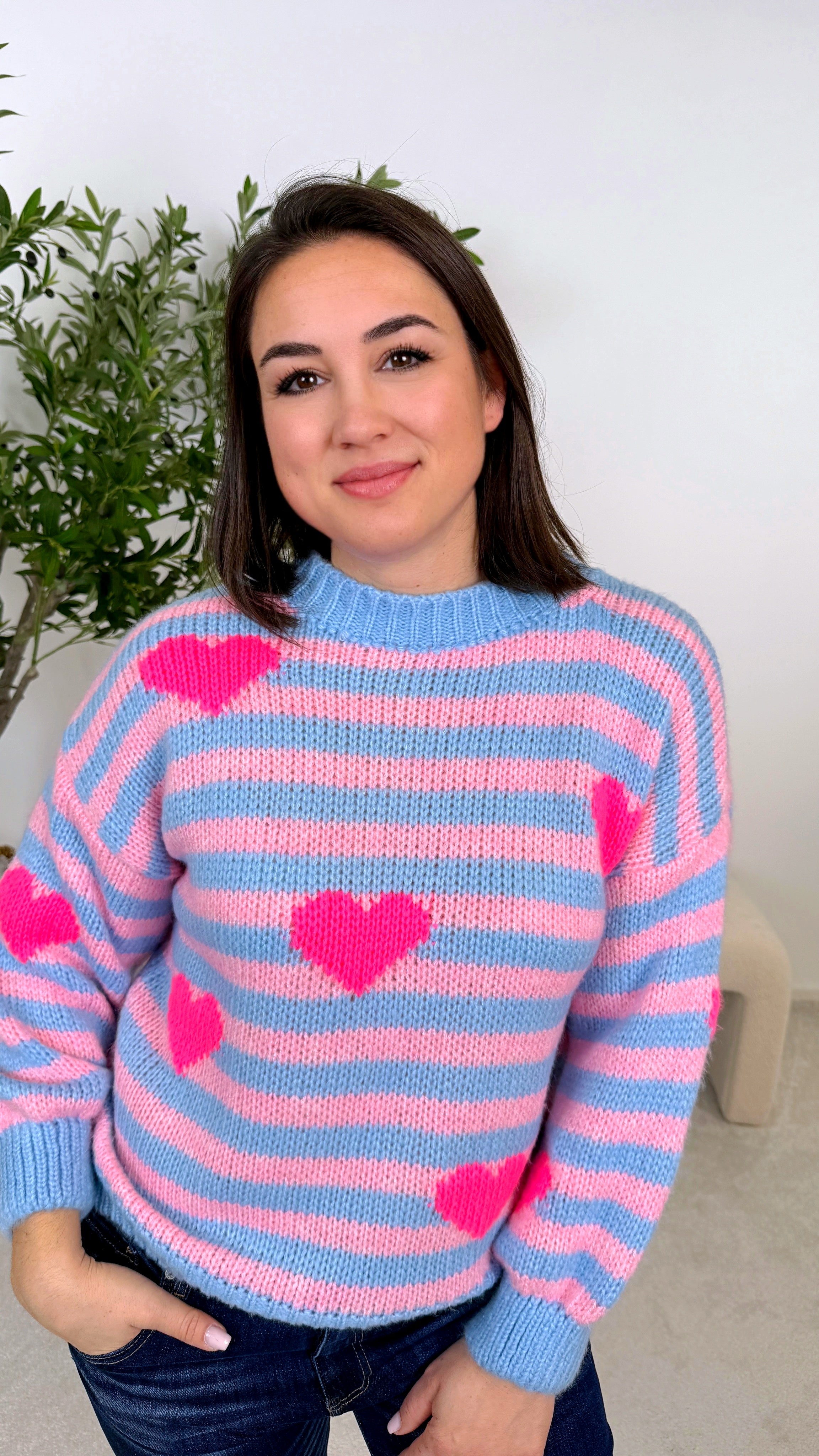 Pullover Sugar Stripe *Blau/Rosa*