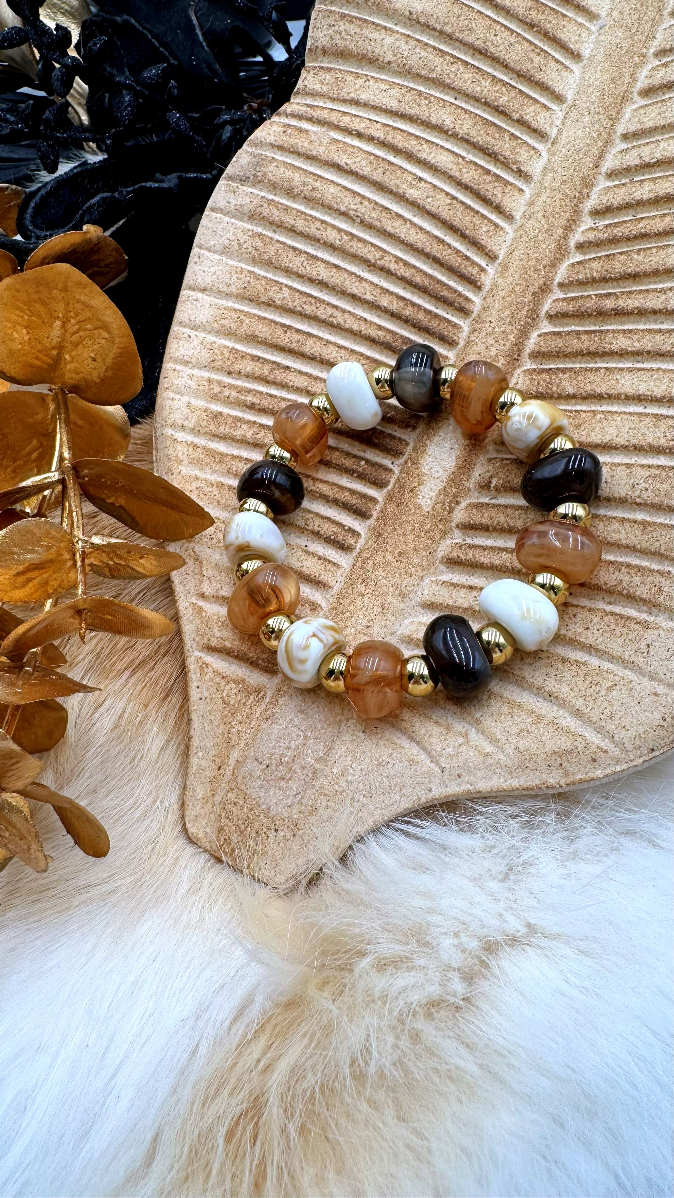 Perlenarmband Honey Elegance