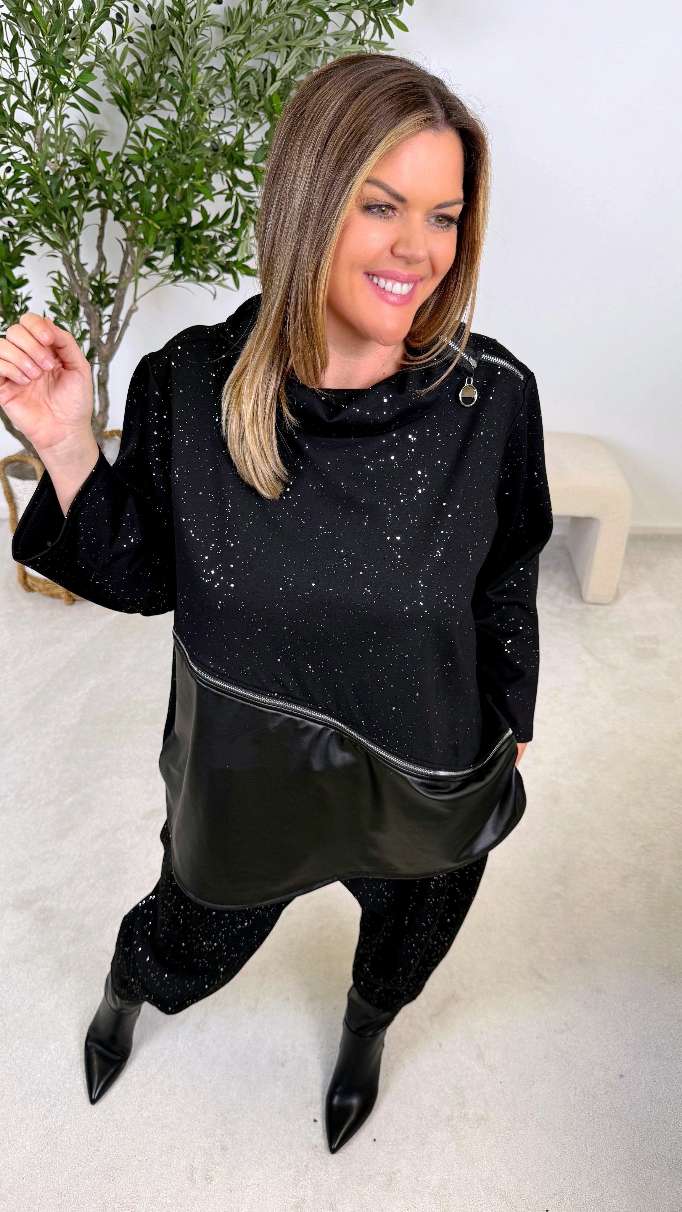 Sweatshirt Power Glow *Schwarz*