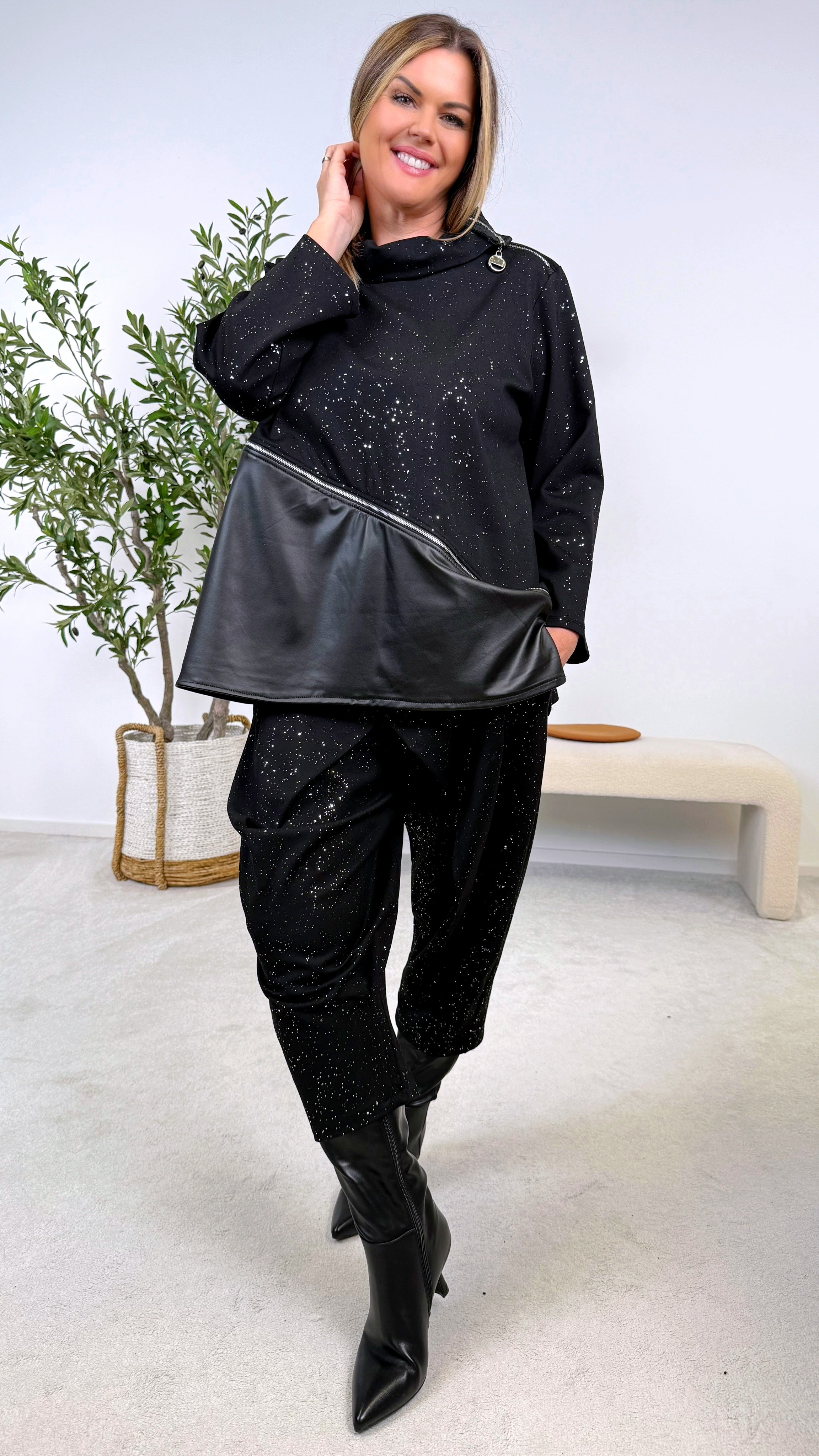 Sweatshirt Power Glow *Schwarz*