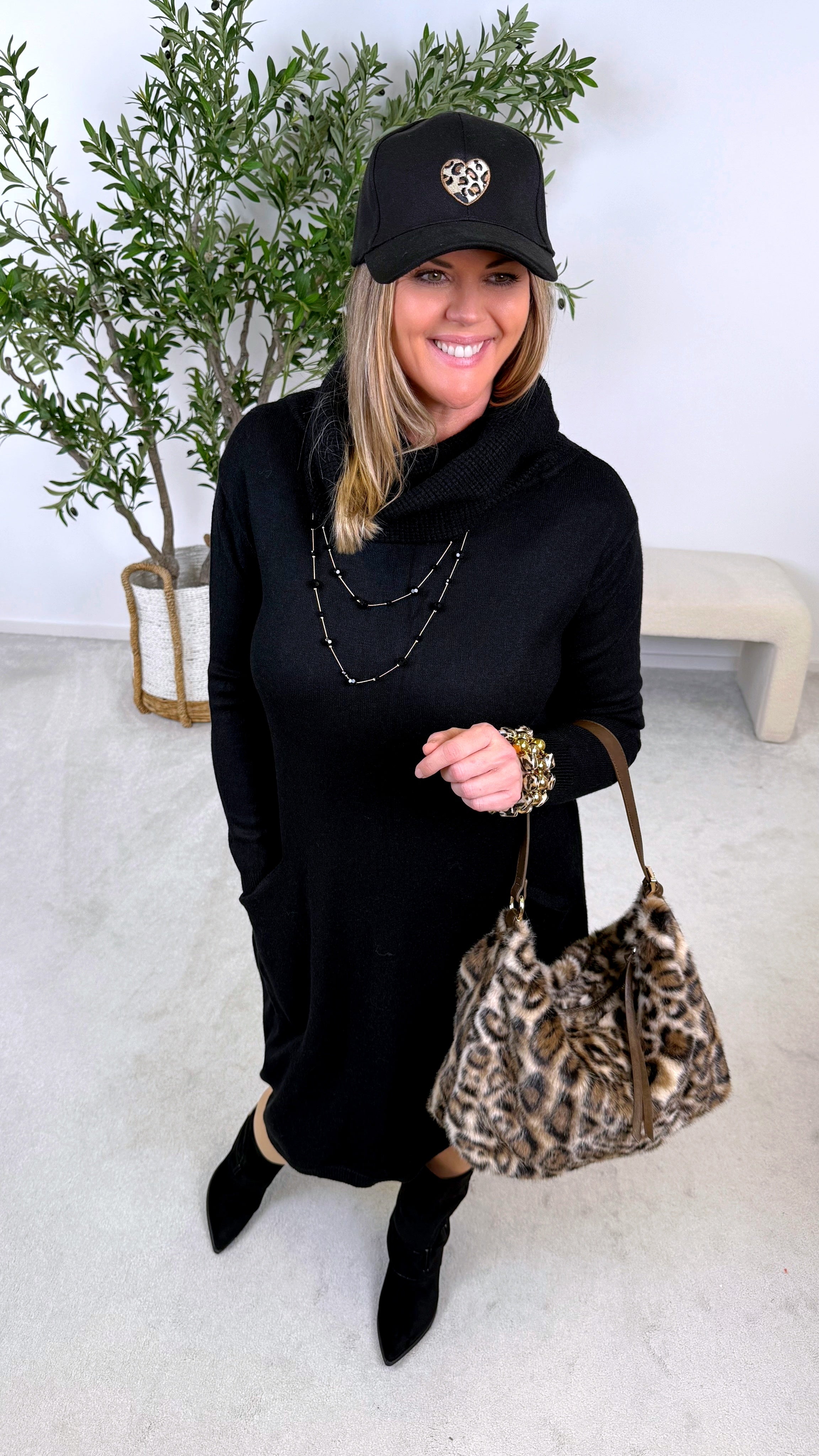 Strickkleid Lunave *Schwarz*