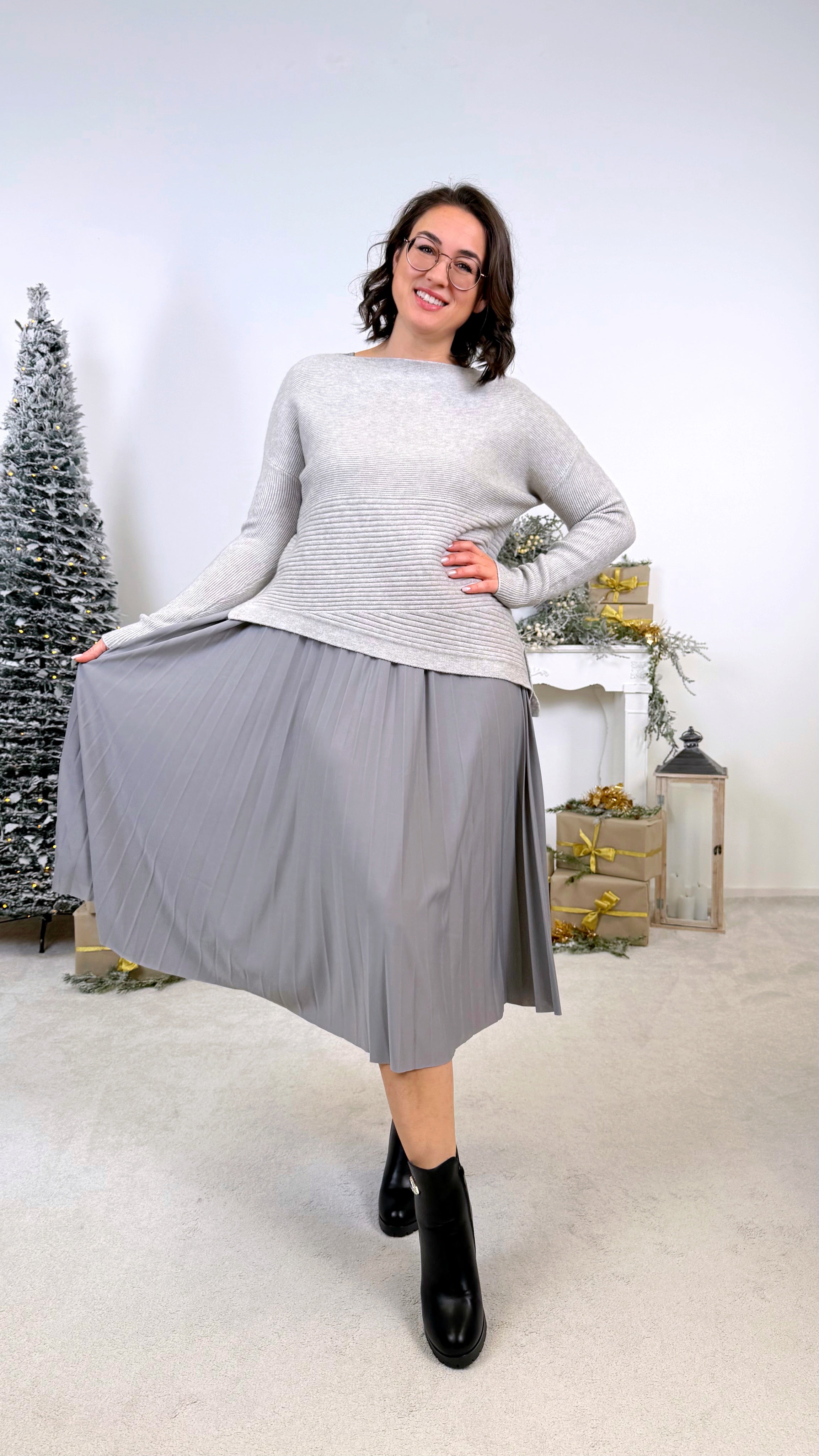 Kleid Elegant Motion *Silbergrau* Q9