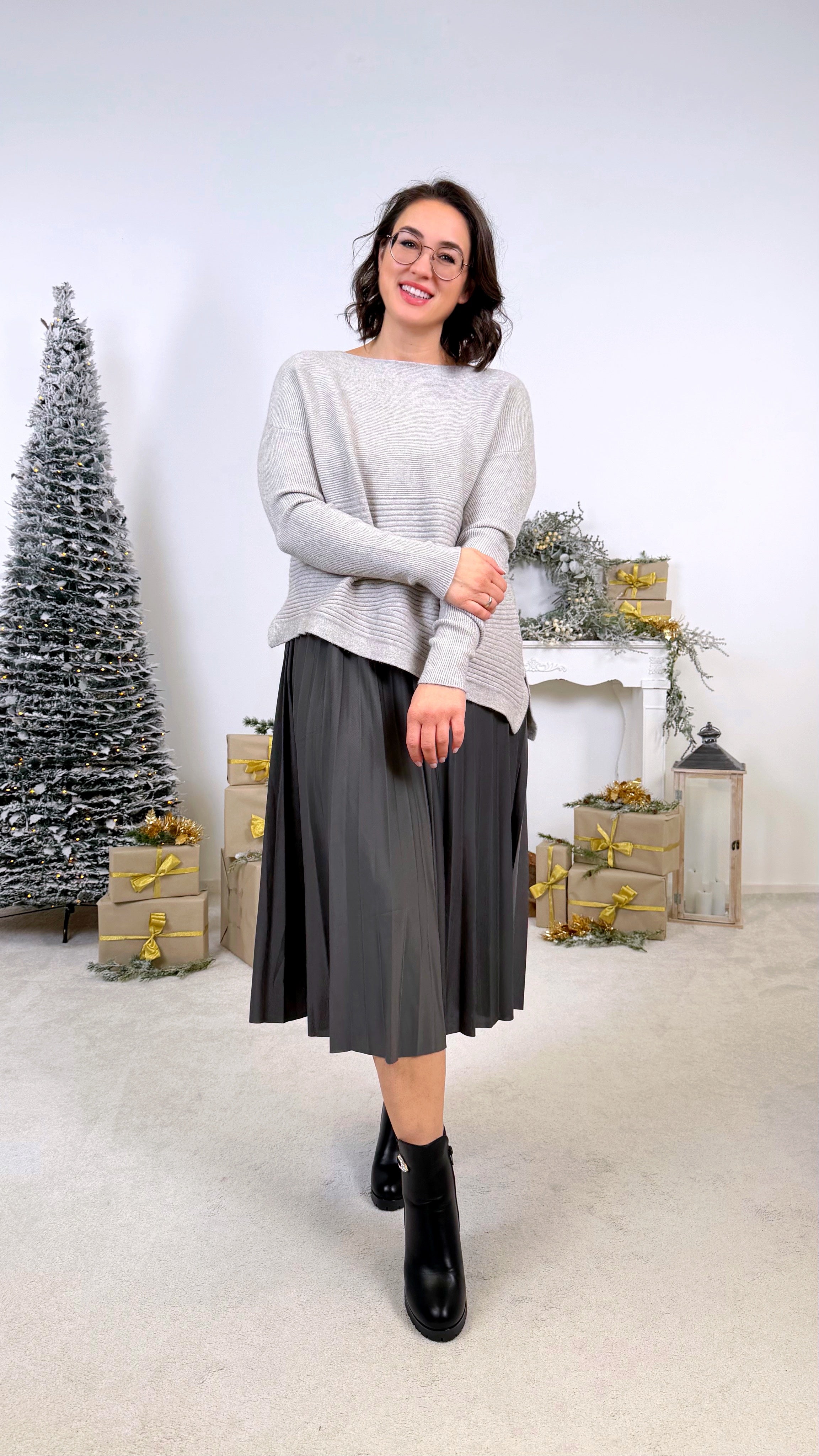 Kleid Elegant Motion *Dunkelgrau* Q9