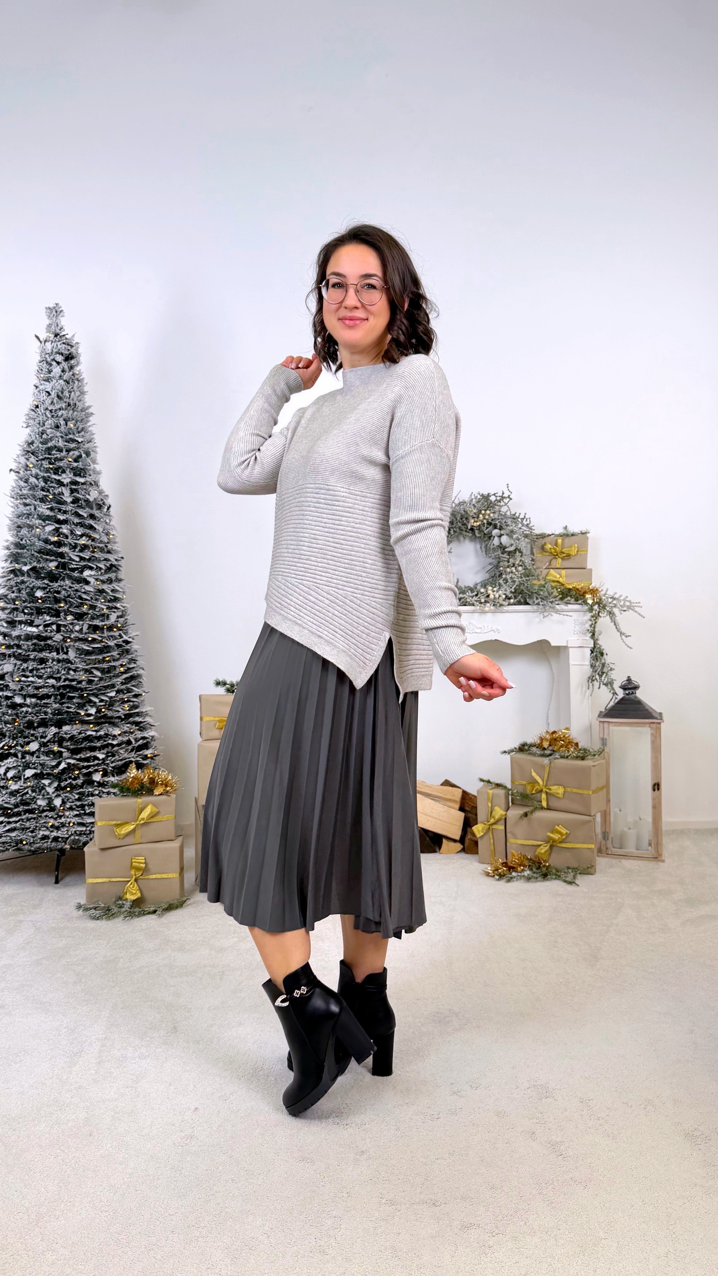 Kleid Elegant Motion *Dunkelgrau* Q9