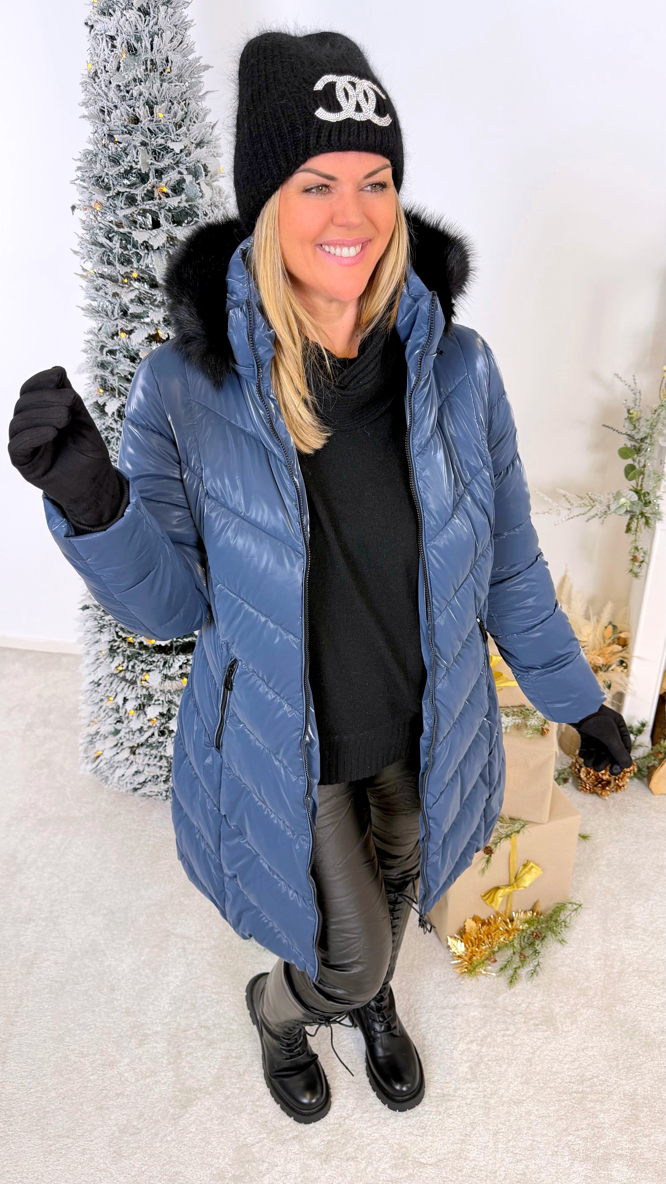 Steppmantel Classic Field *Dunkelblau*