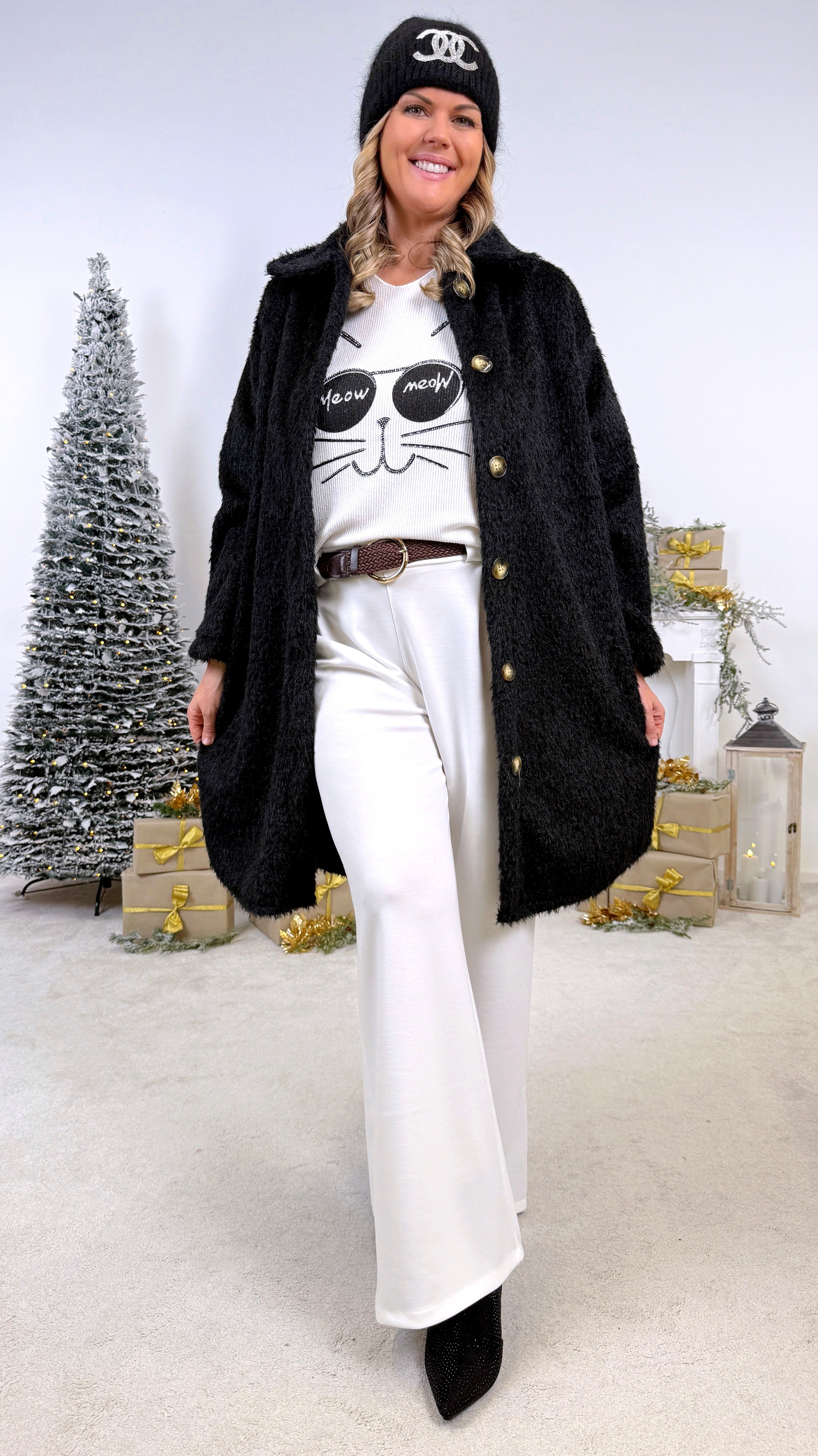 Mantel Teddy Queen *Schwarz*