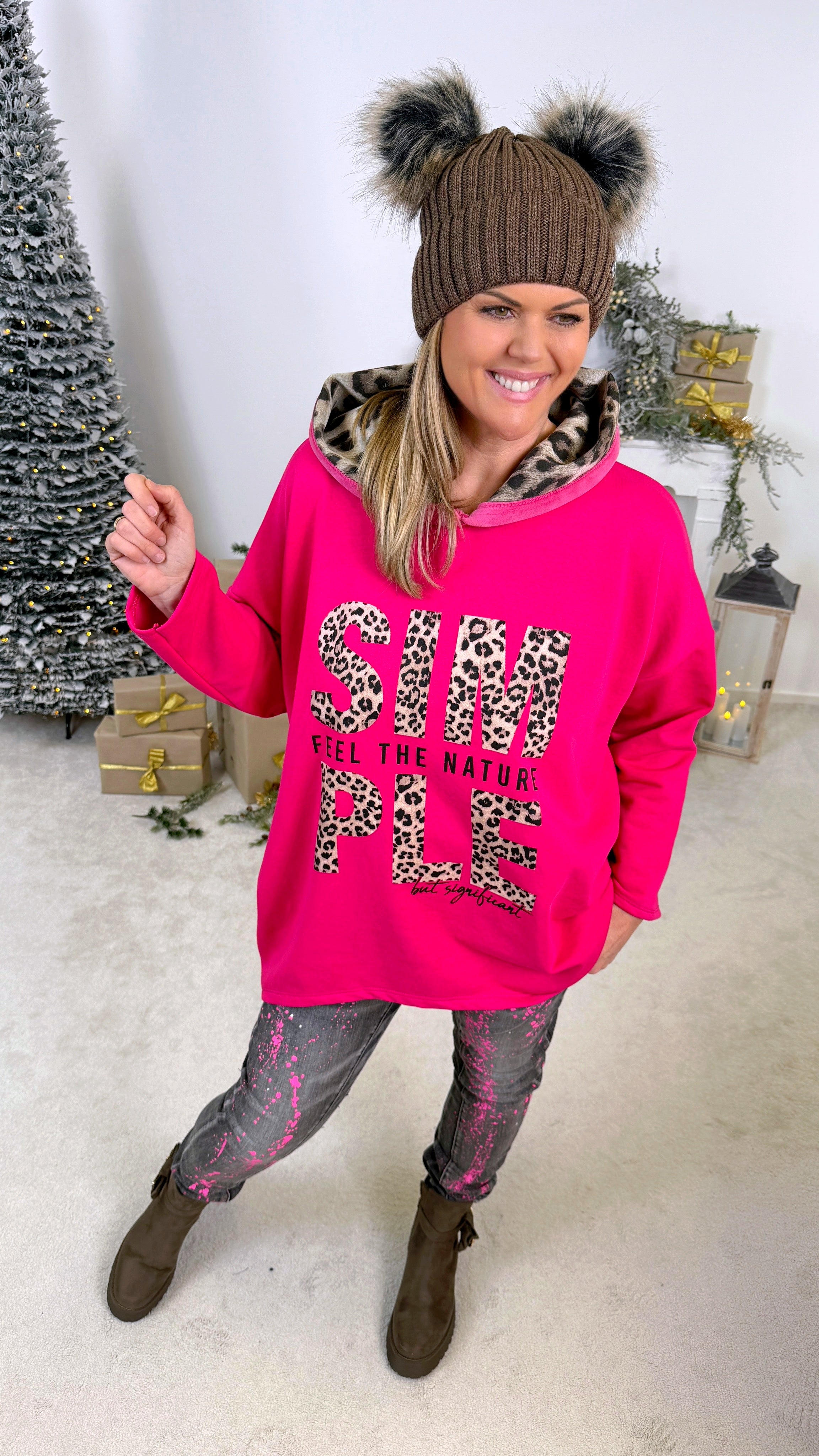 Long-Hoodie Feel the Nature *Pink*