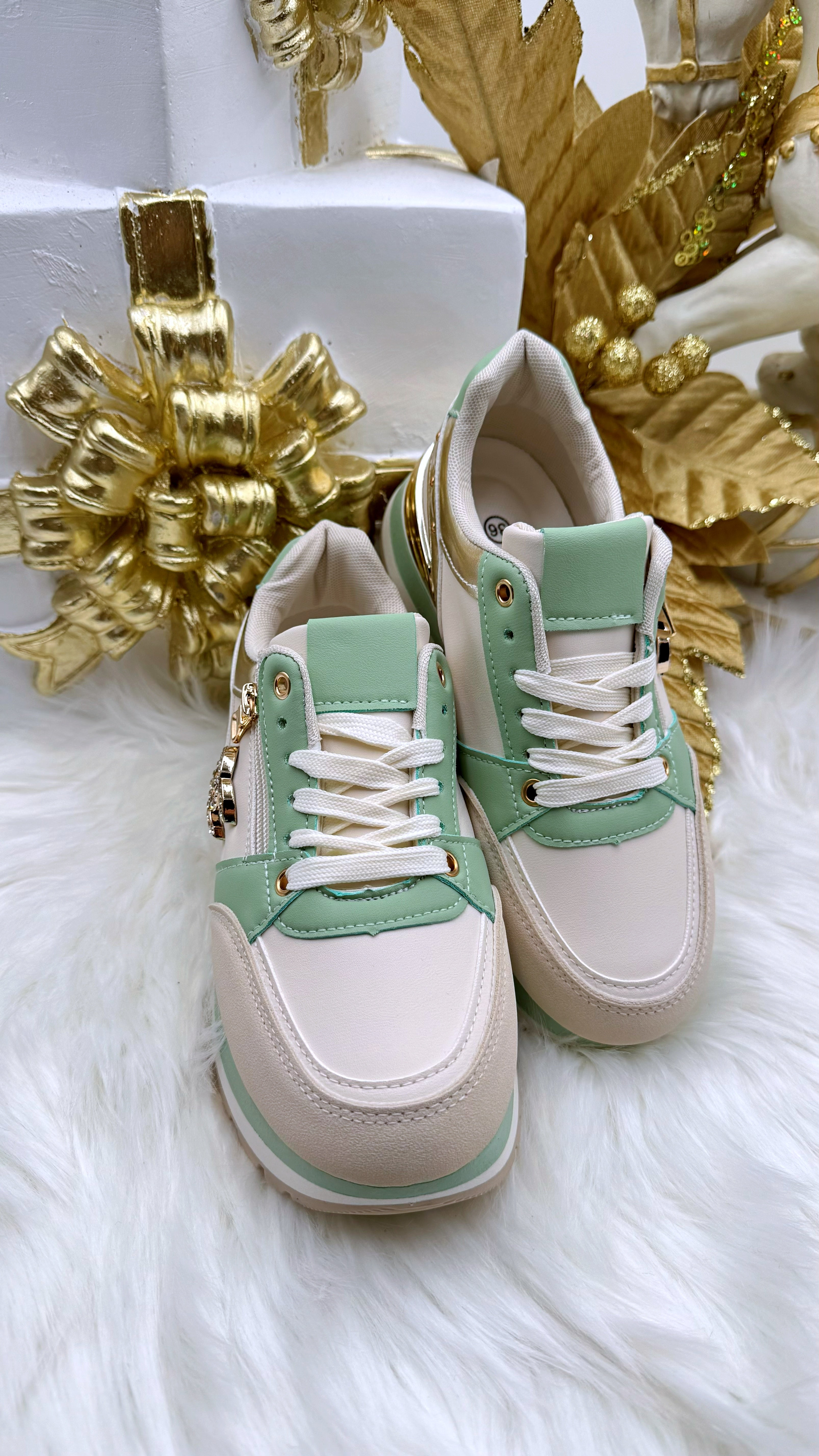 Sneaker Luxury Runner *Salbei*