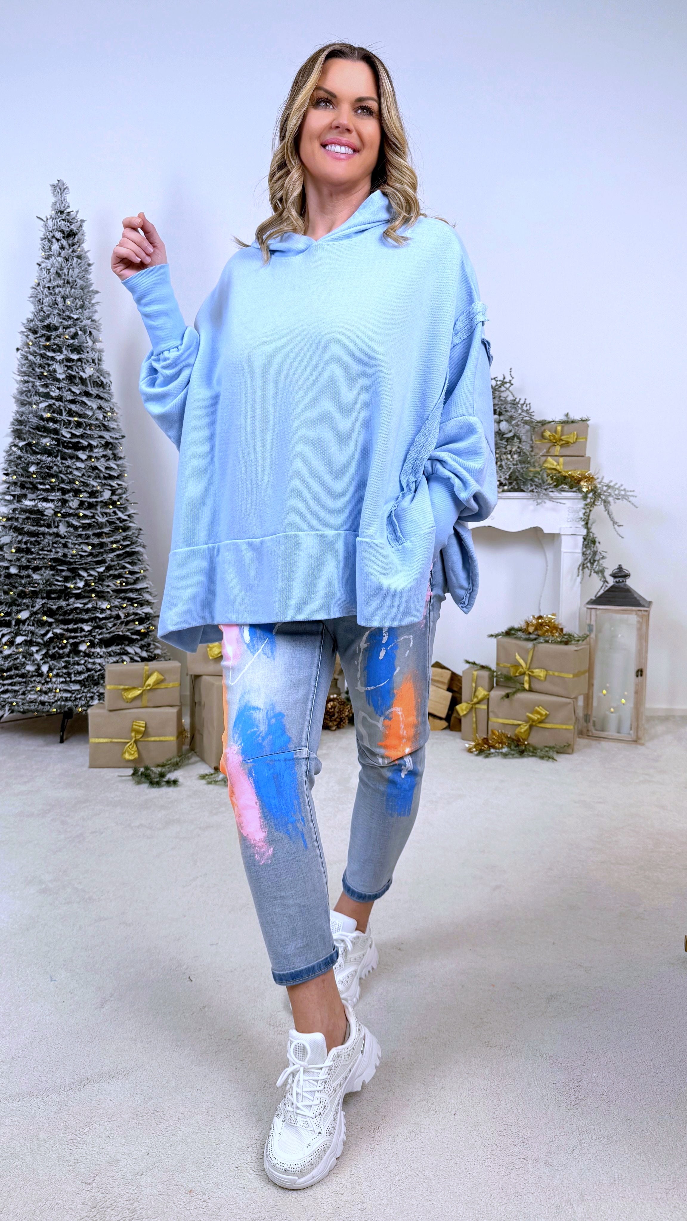 Hoodie Dreamy Velvet *Hellblau*