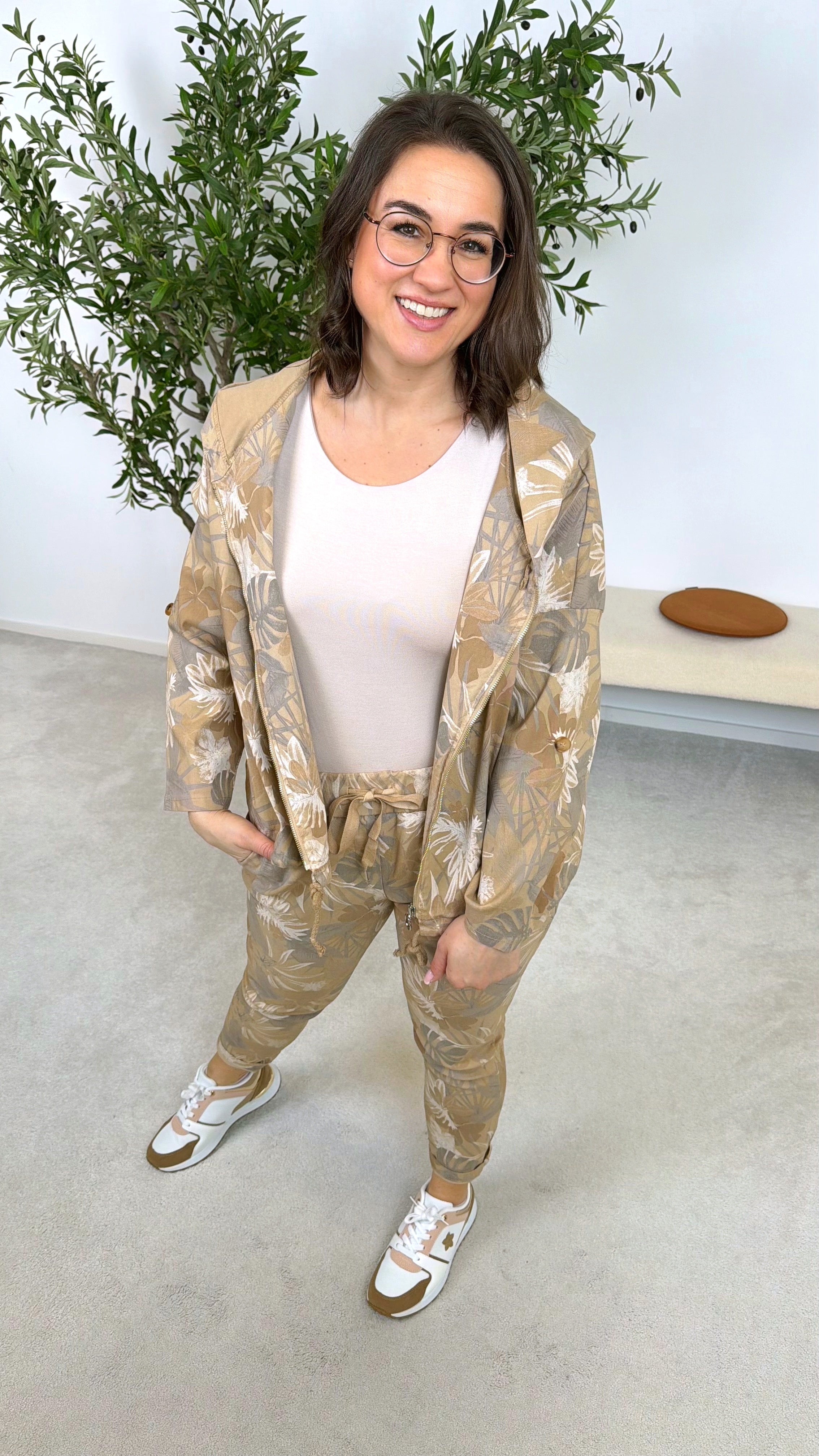 Jacke Leaves and Flowers *Camel*