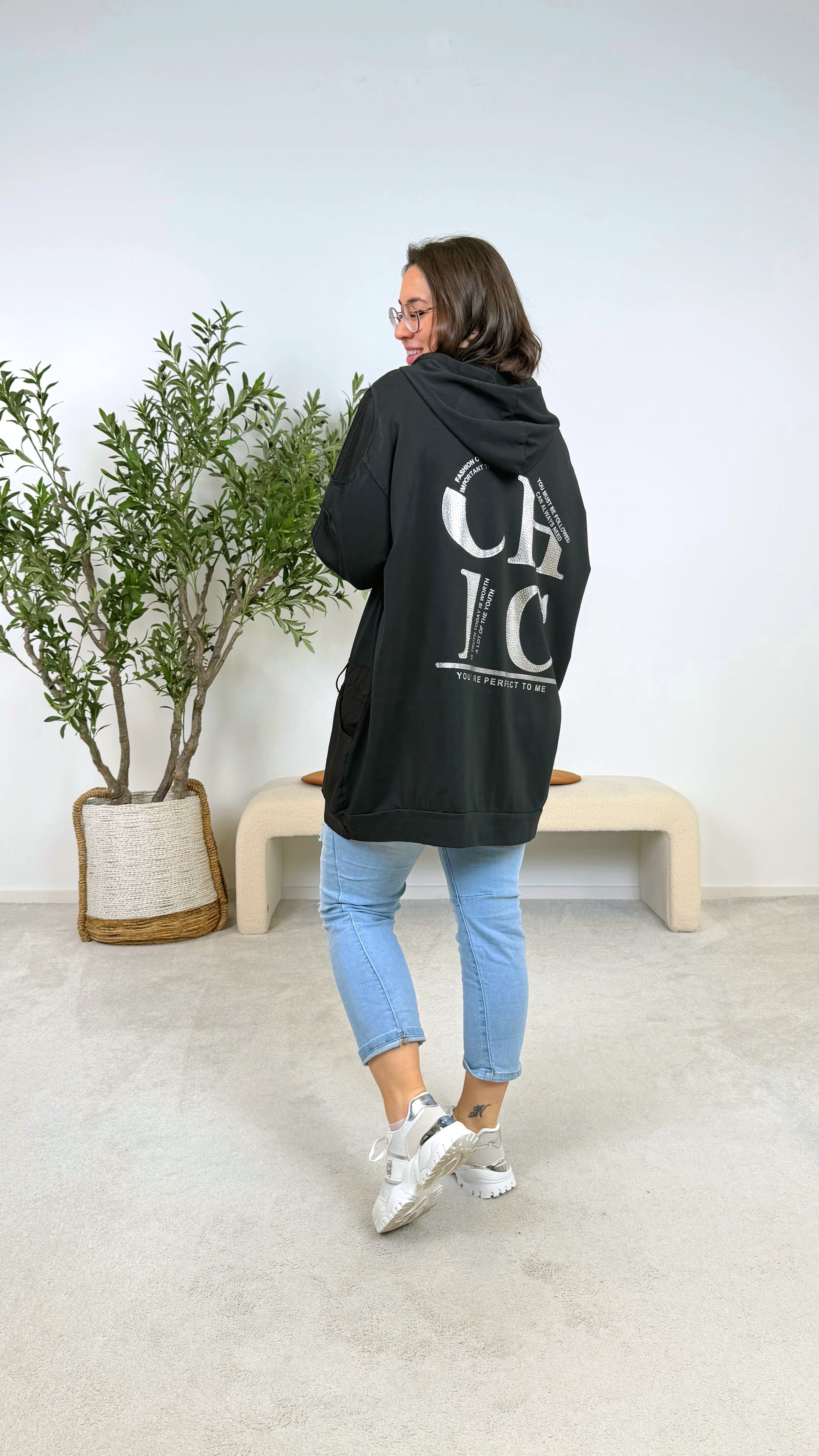 Sweatjacke Zip Me Up *Schwarz*