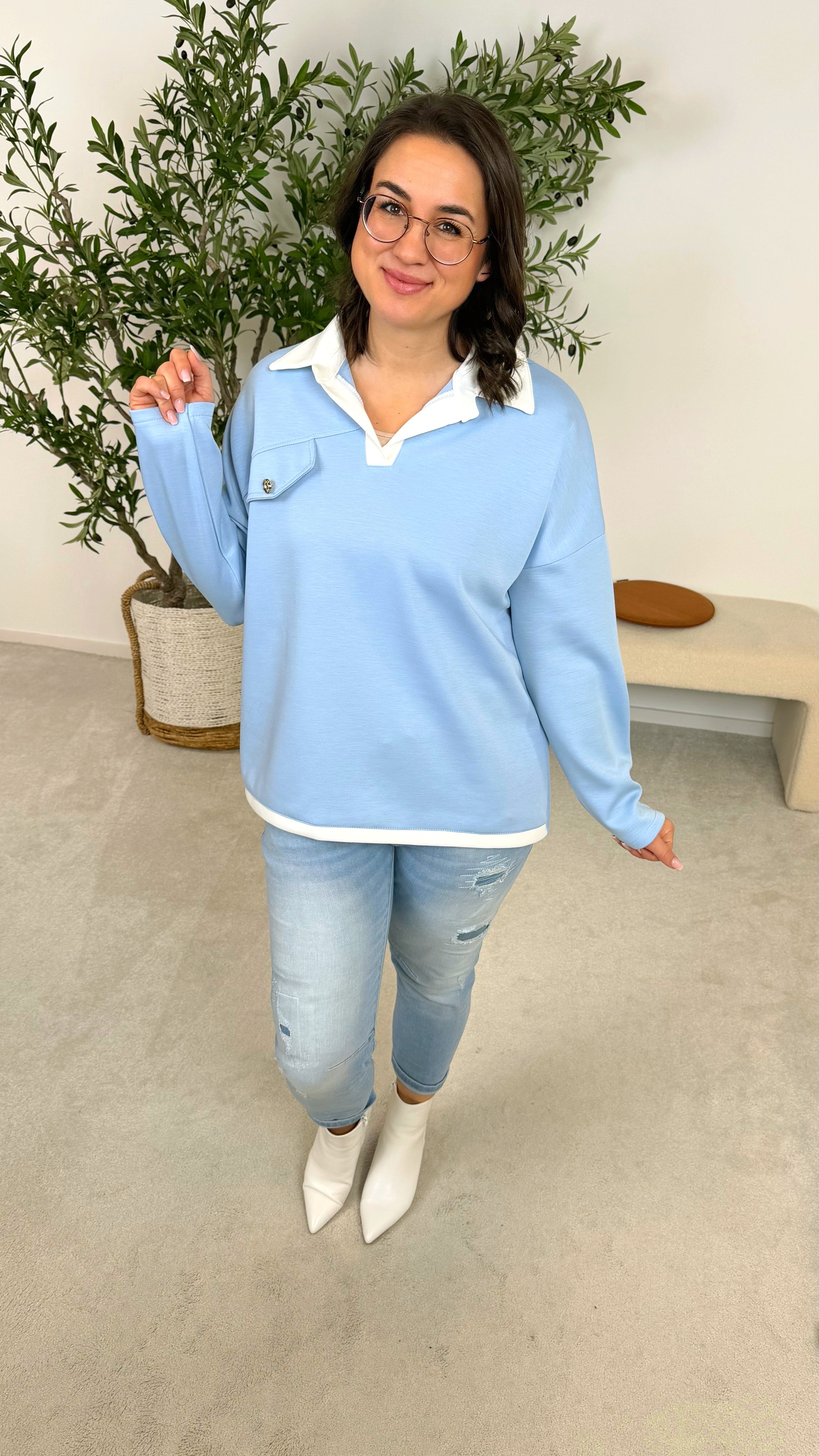 Sweatshirt Royal Pocket *Blau*