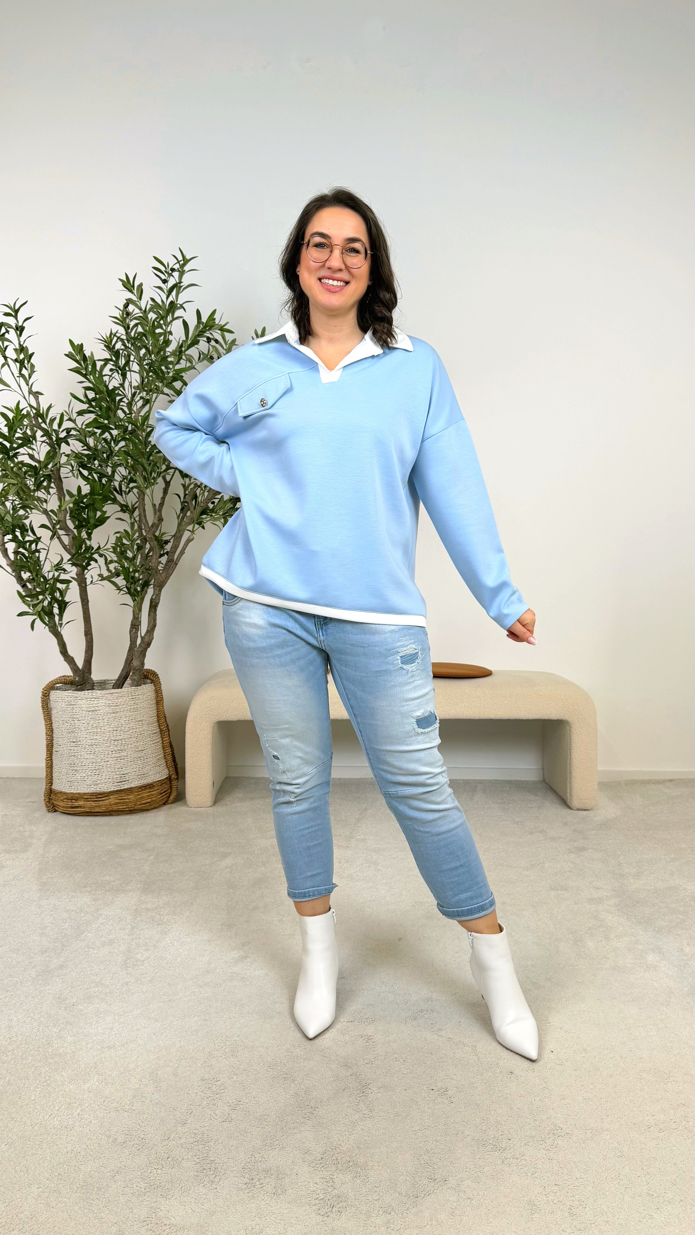 Sweatshirt Royal Pocket *Blau*