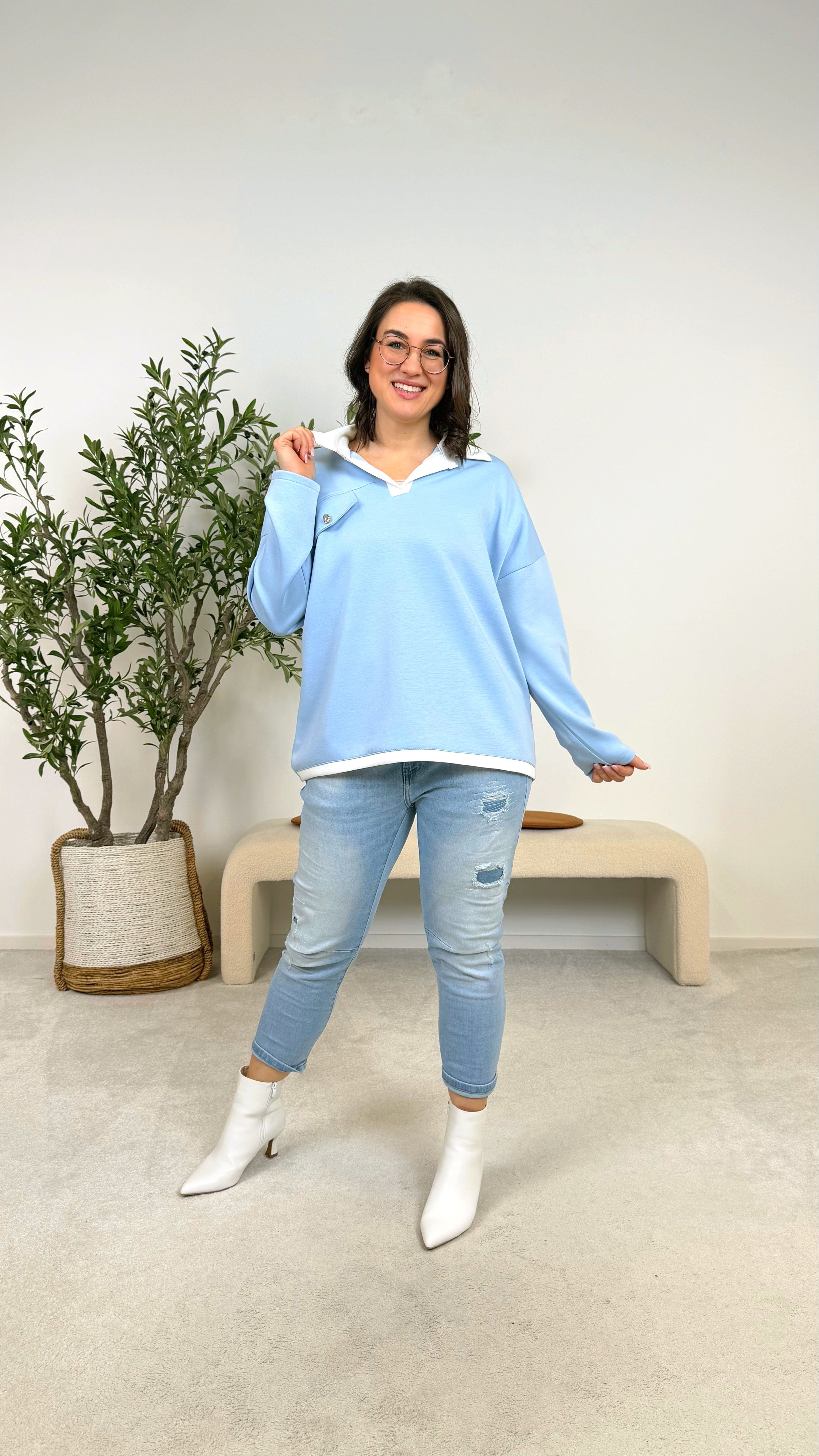 Sweatshirt Royal Pocket *Blau*