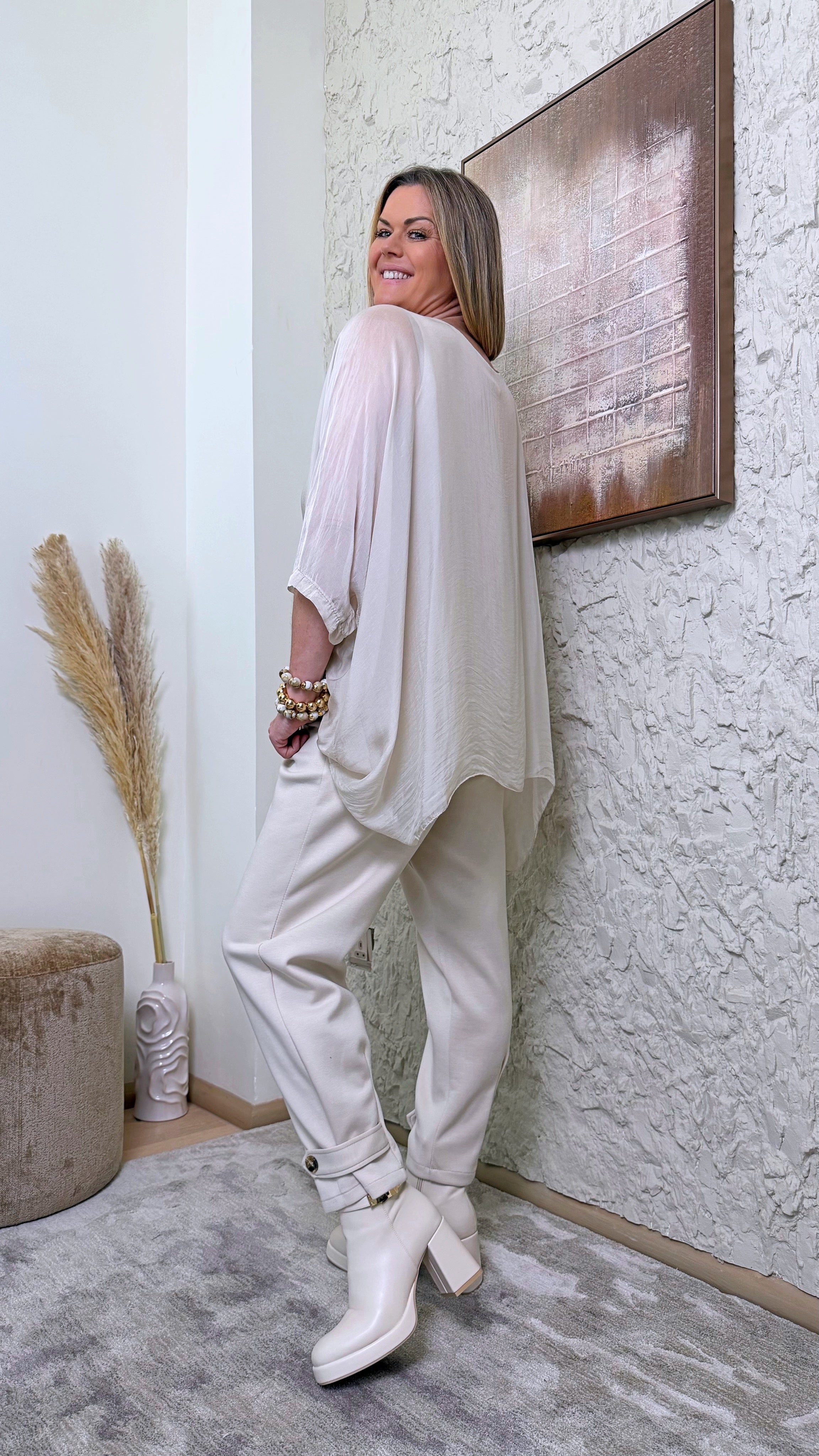 Seidenbluse Flow Dream *Beige*