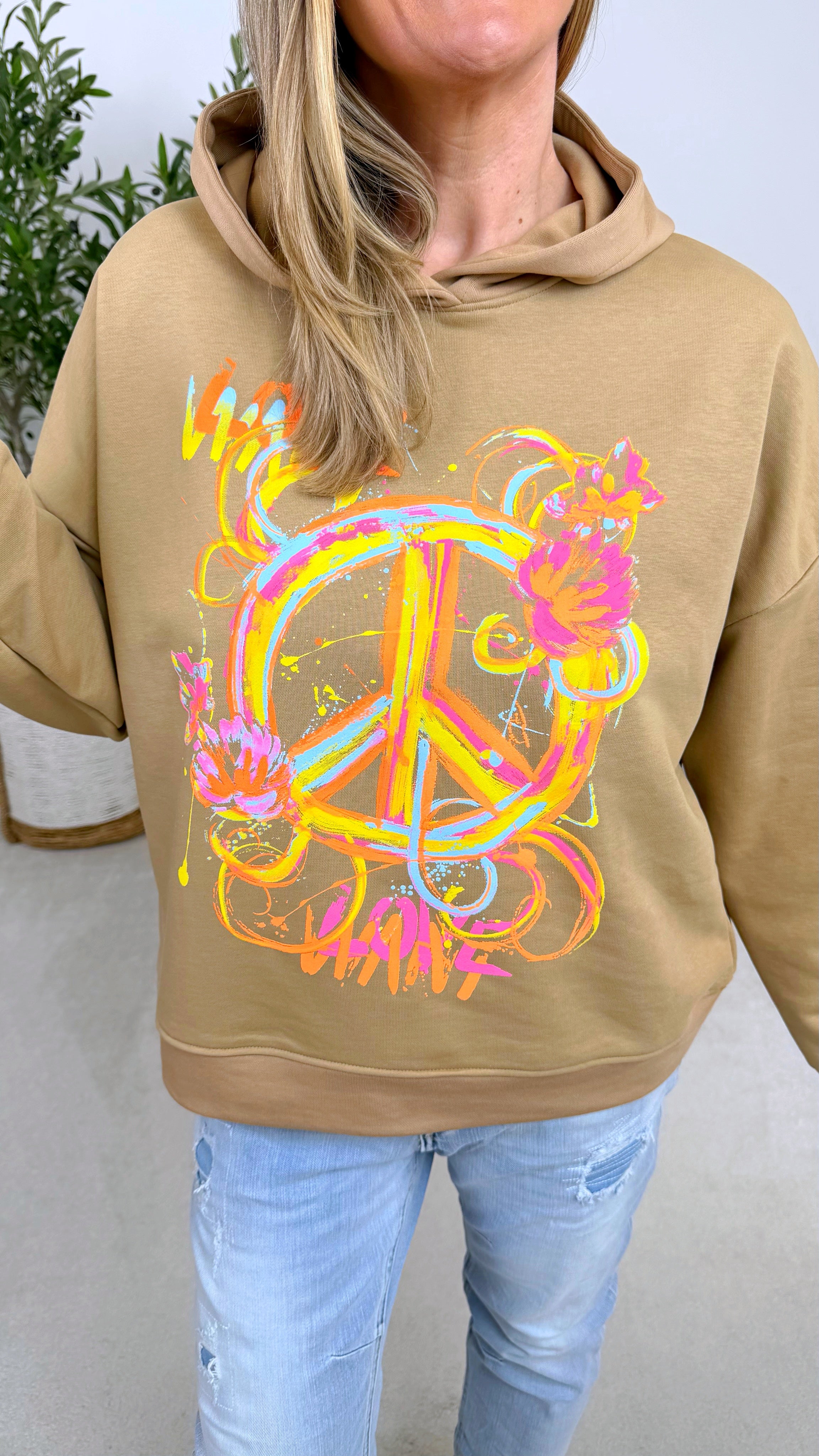 Hoodie Paint Splash *Camel*