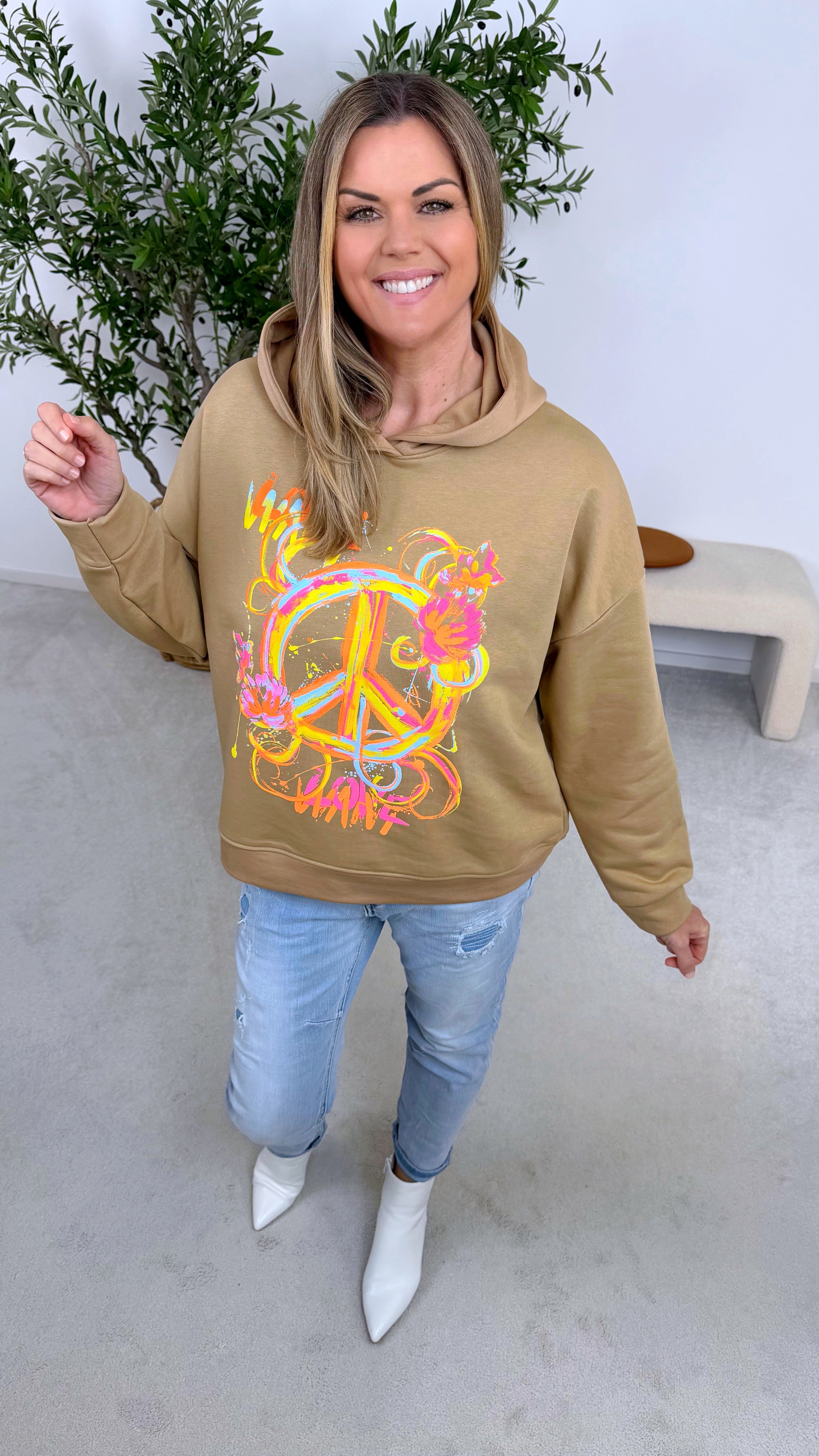 Hoodie Paint Splash *Camel*