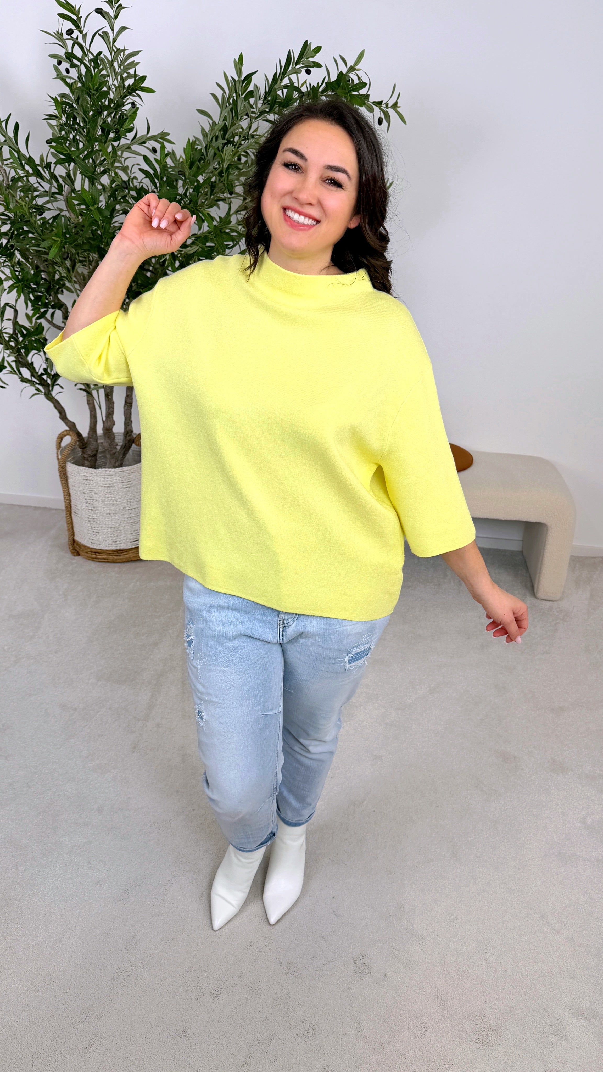 Strickshirt Clean Chic *Gelb*