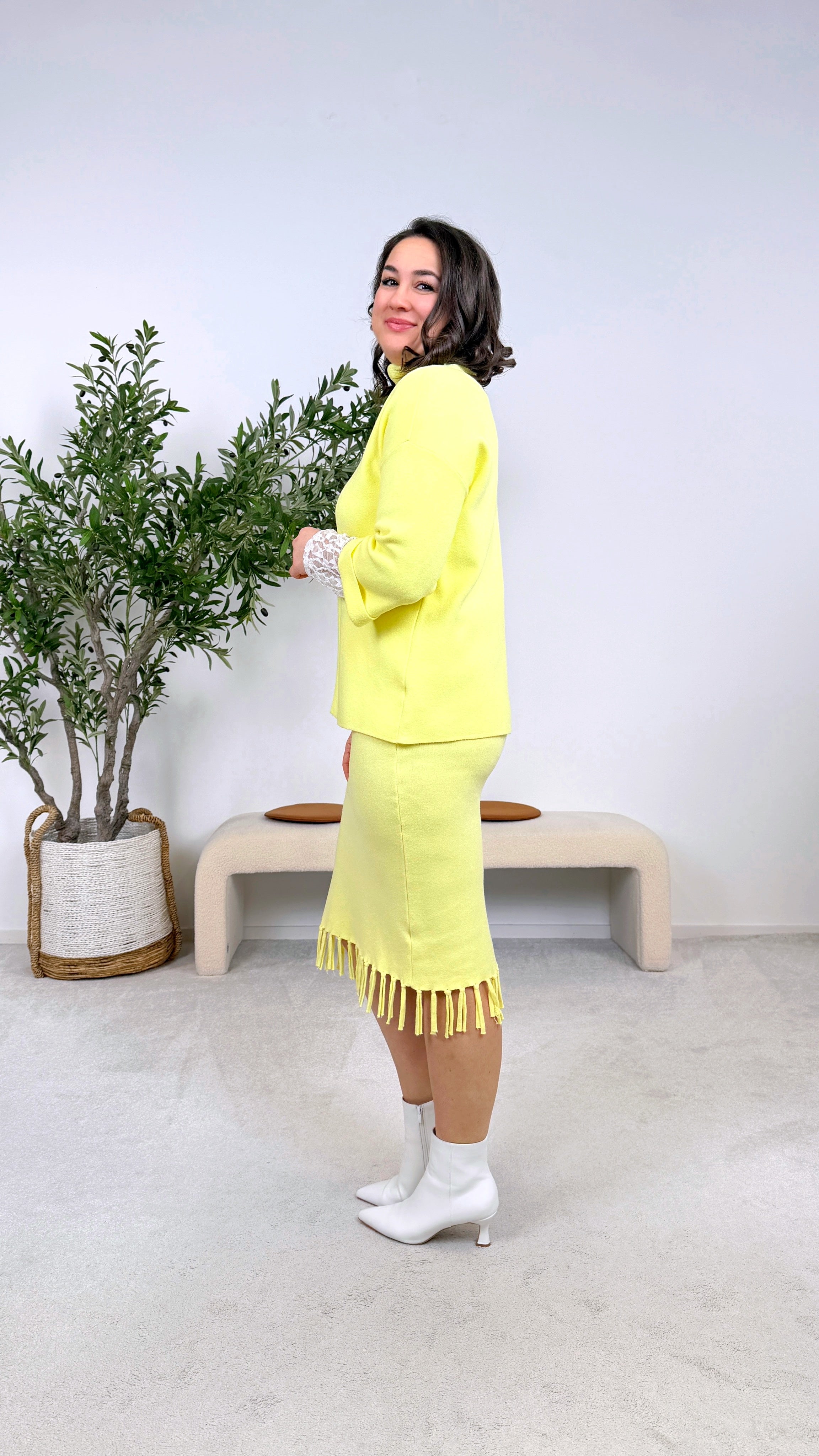 Rollkragenpullover Powder Dream *Gelb*