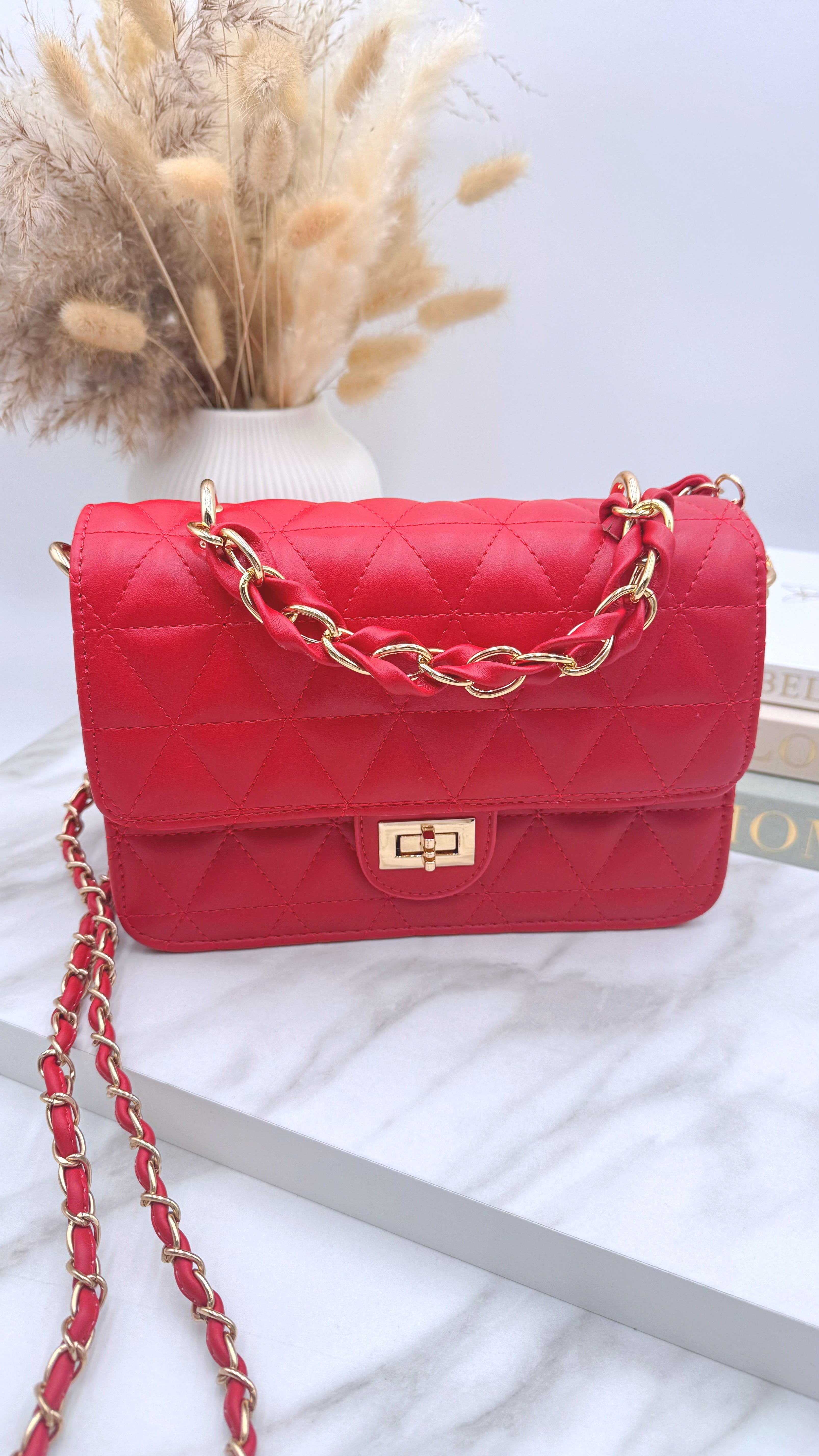 Kleine Tasche Elegant Quilted *Rot*