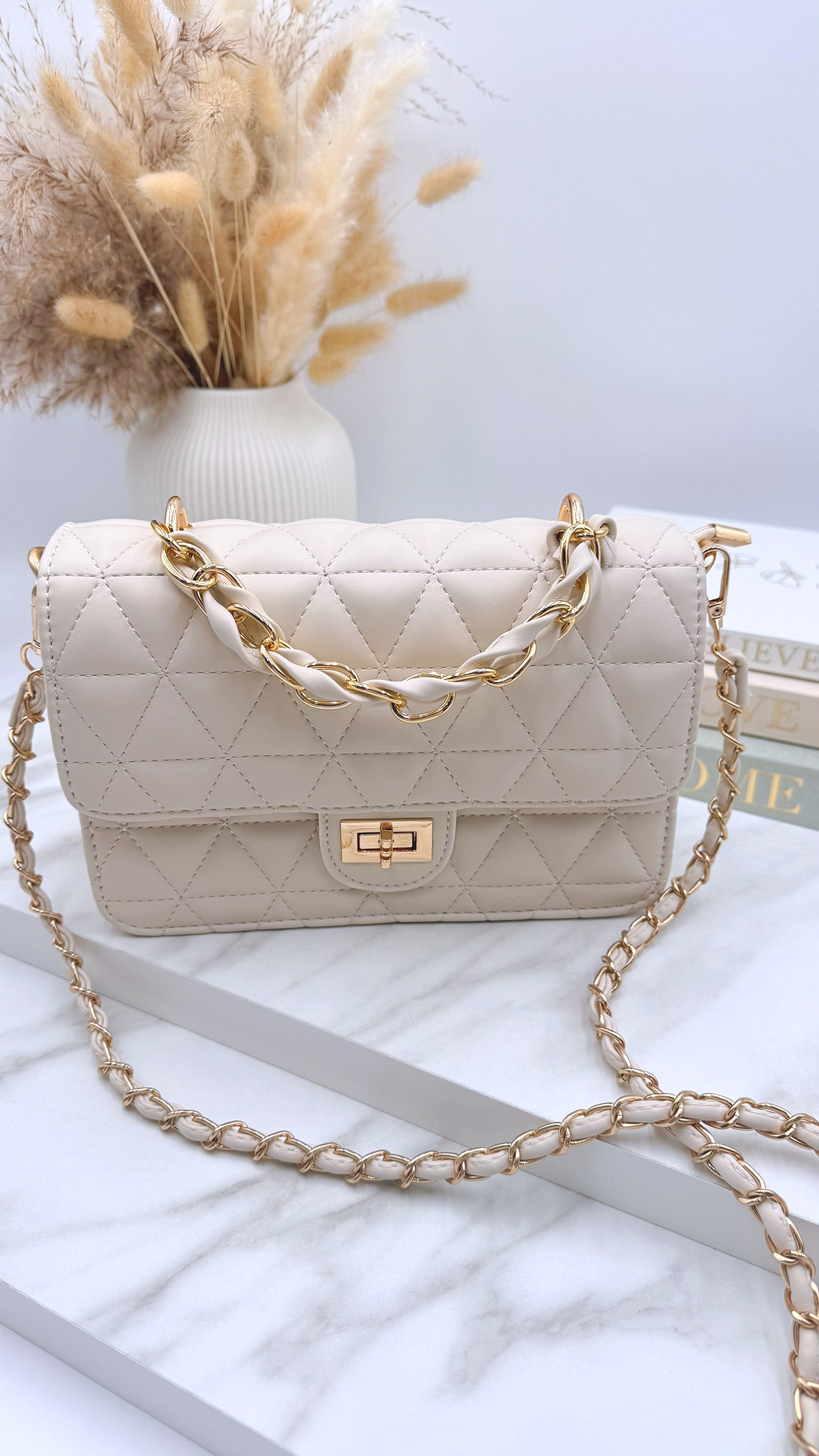 Kleine Tasche Elegant Quilted *Beige*