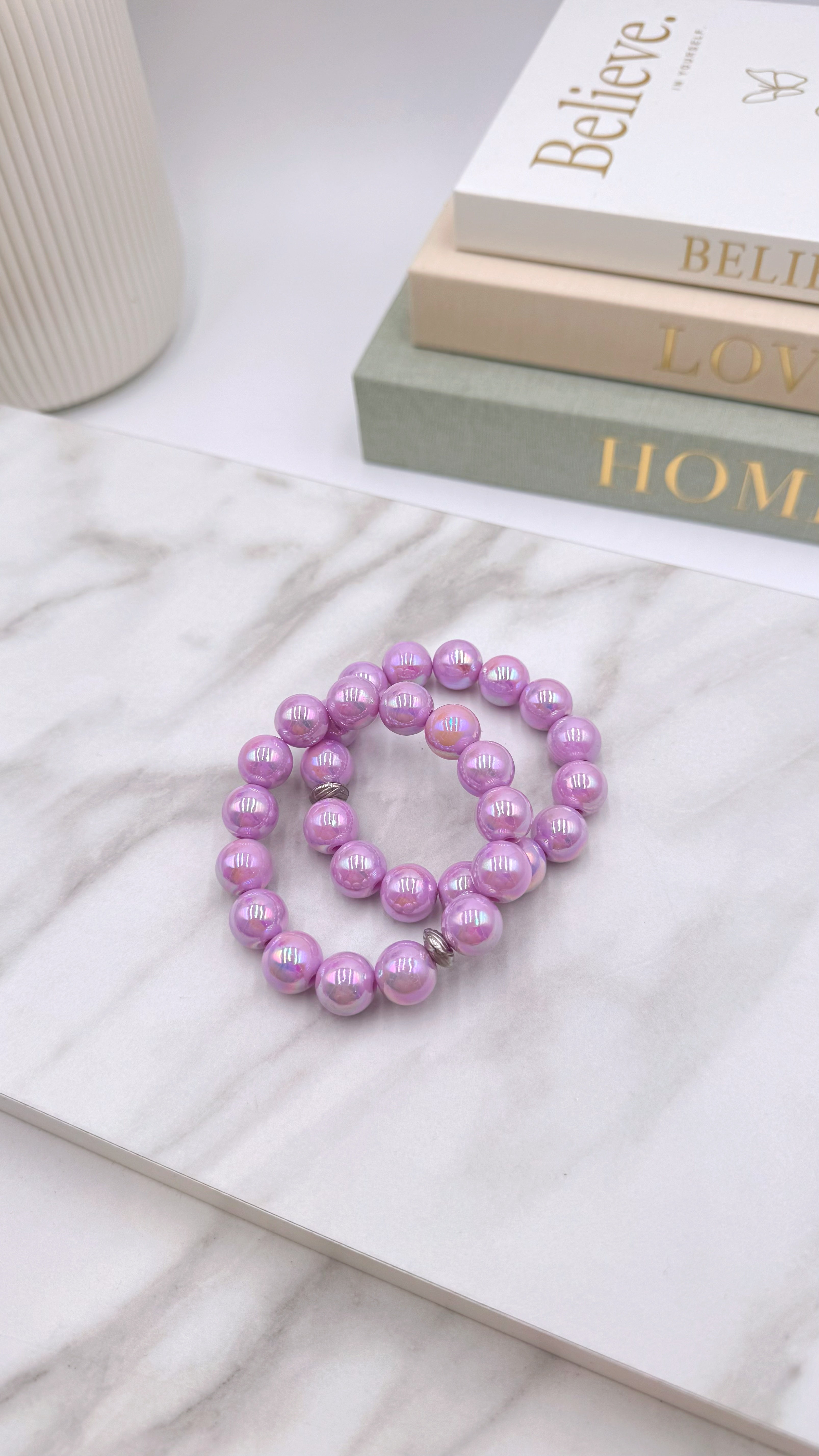 Perlenarmband Glossy Love *Flieder*