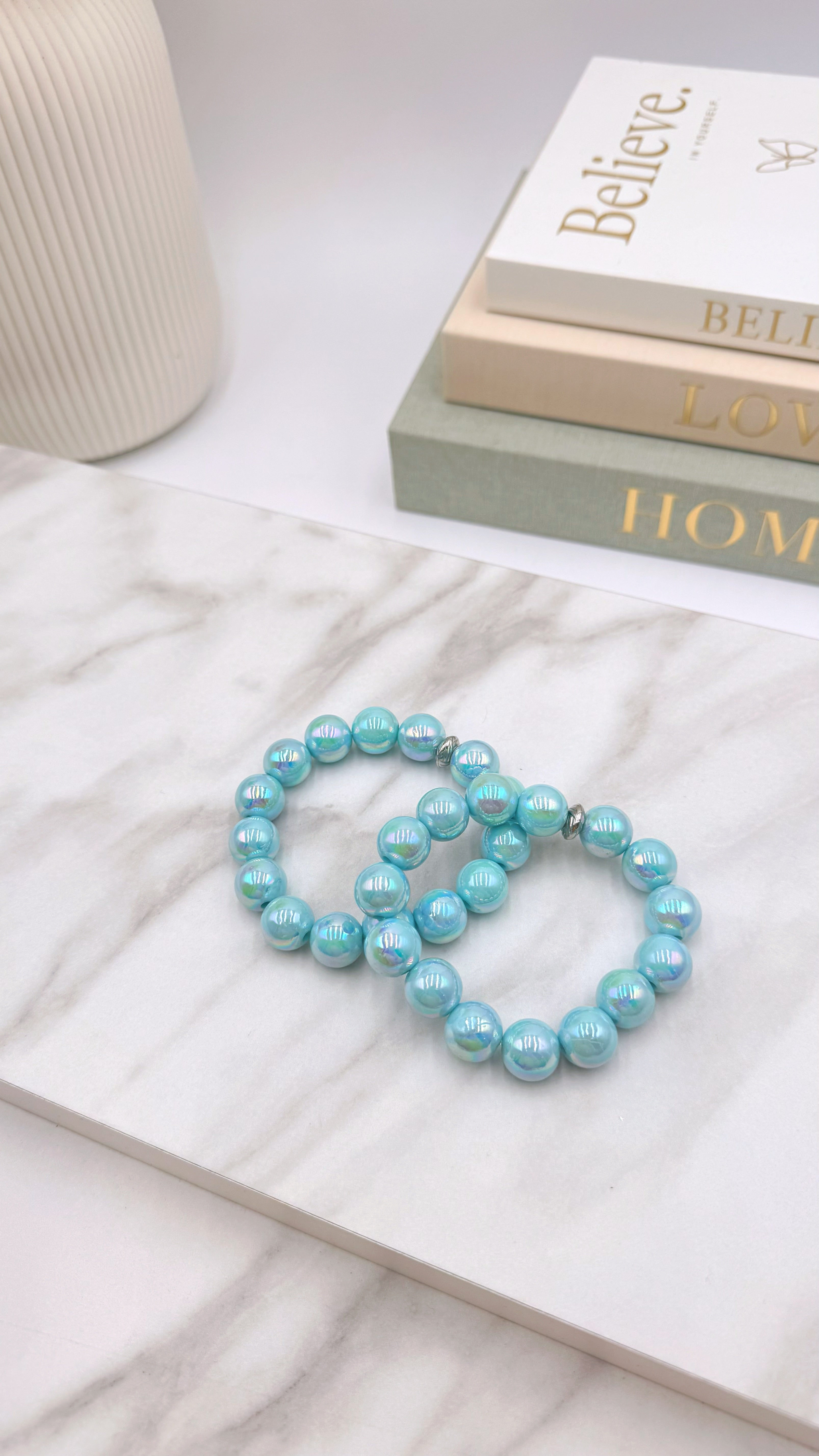 Perlenarmband Glossy Love *Blau*