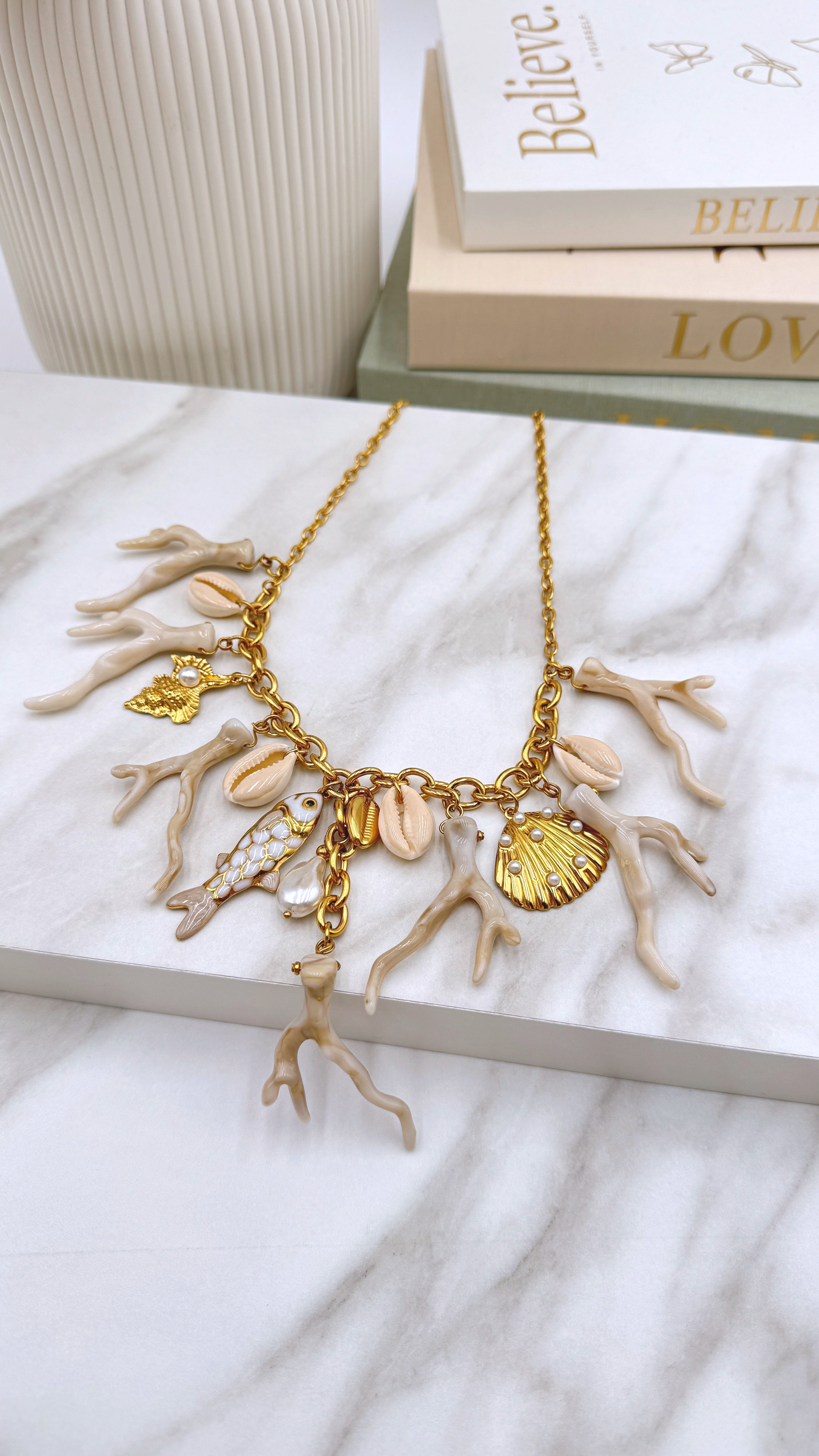 Halskette Coral Charm