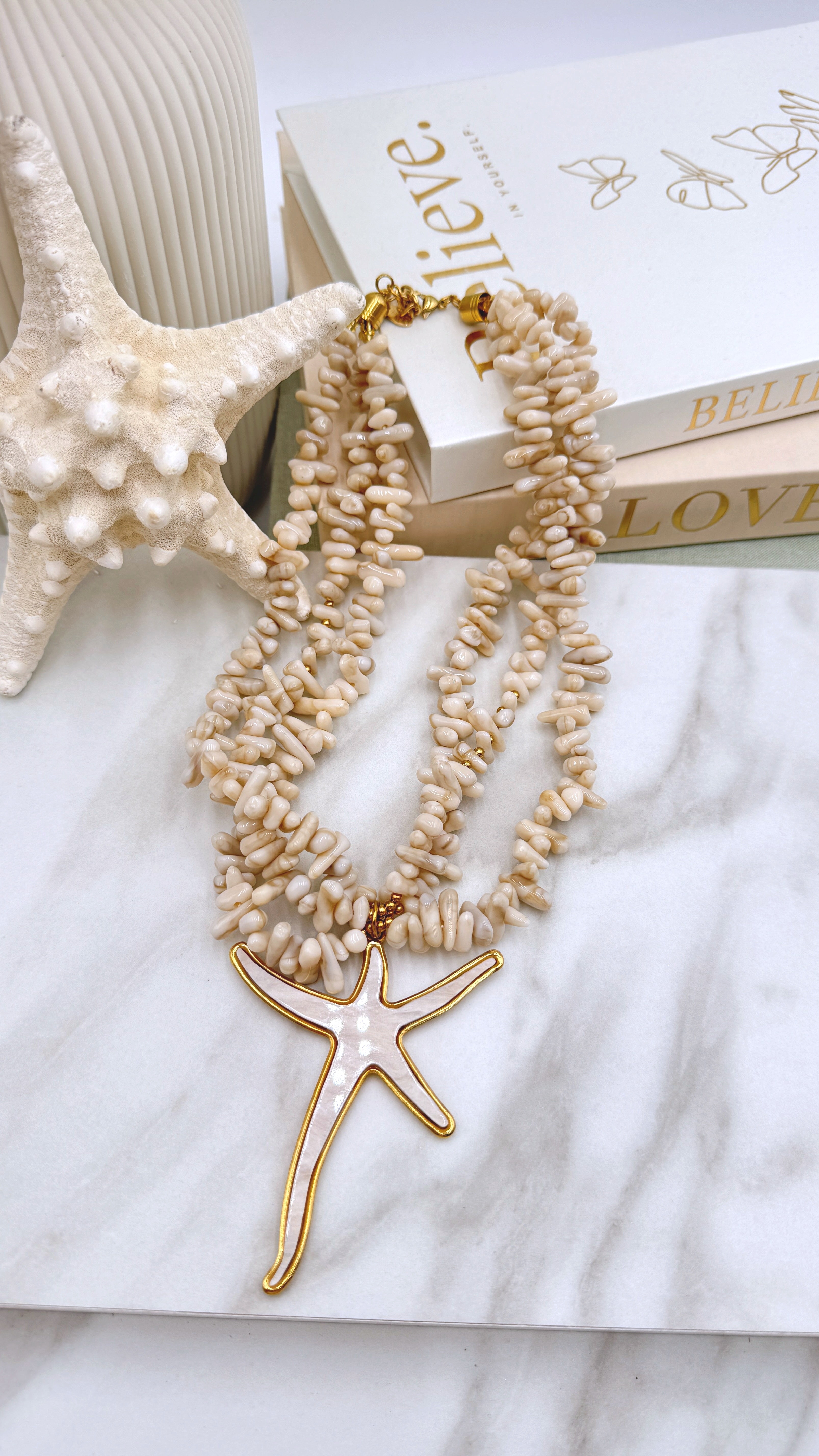 Halskette White Beach *Beige*