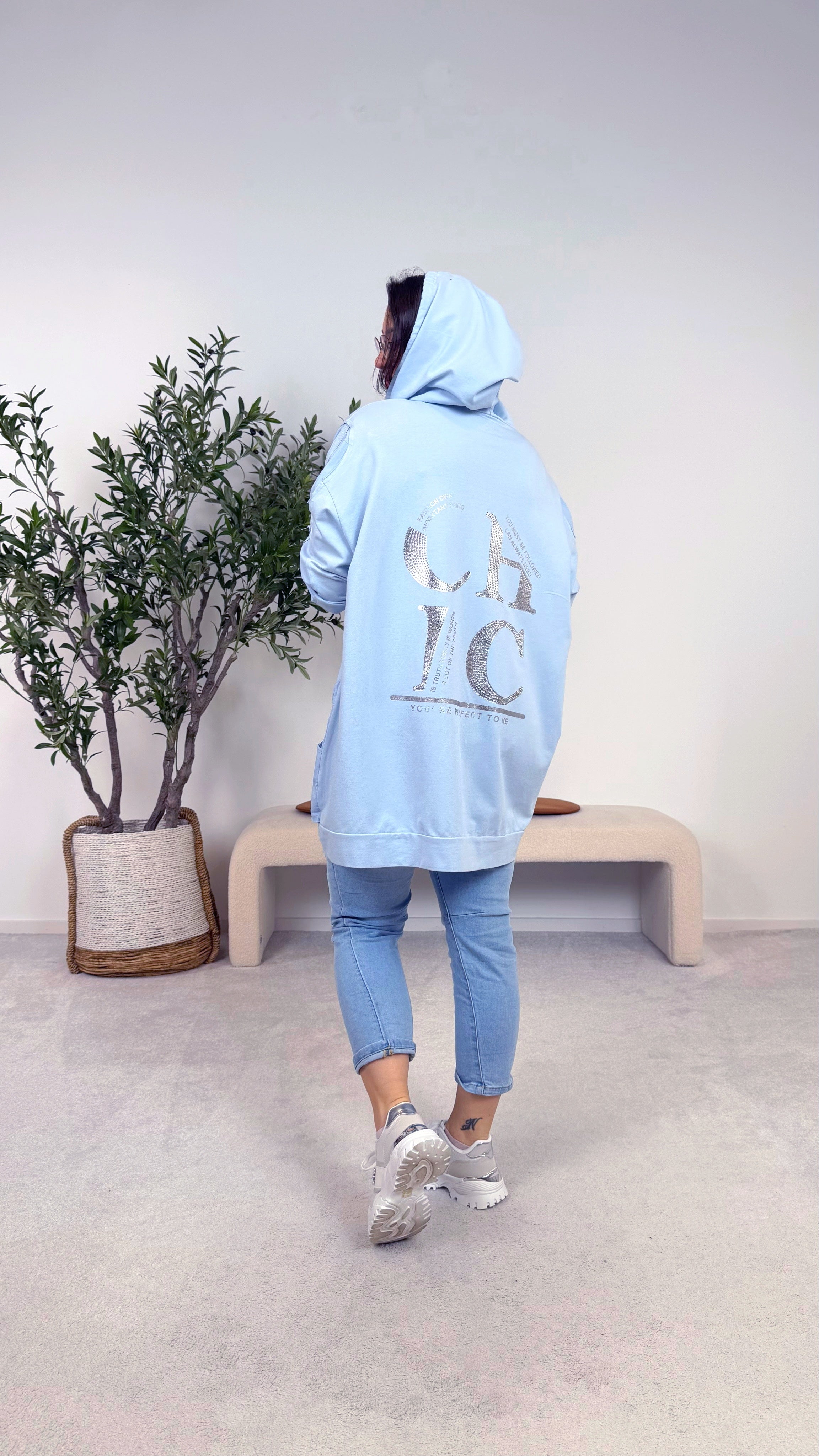 Sweatjacke Zip Me Up *Hellblau*