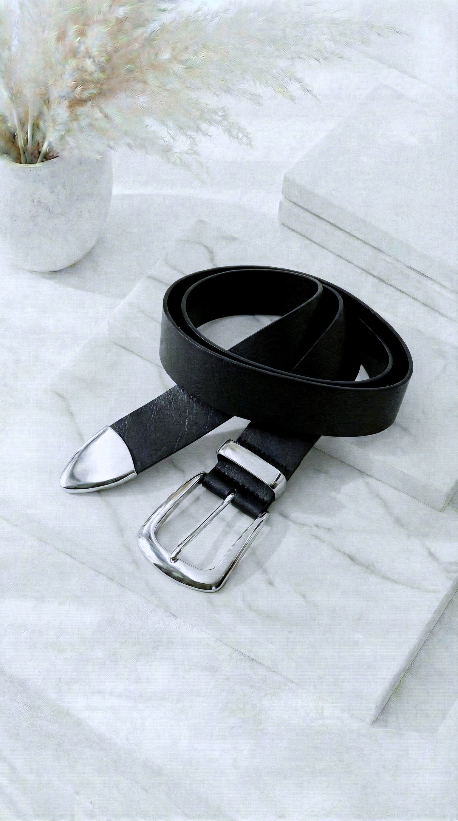 Gürtel Luxe Band *Schwarz/Silber