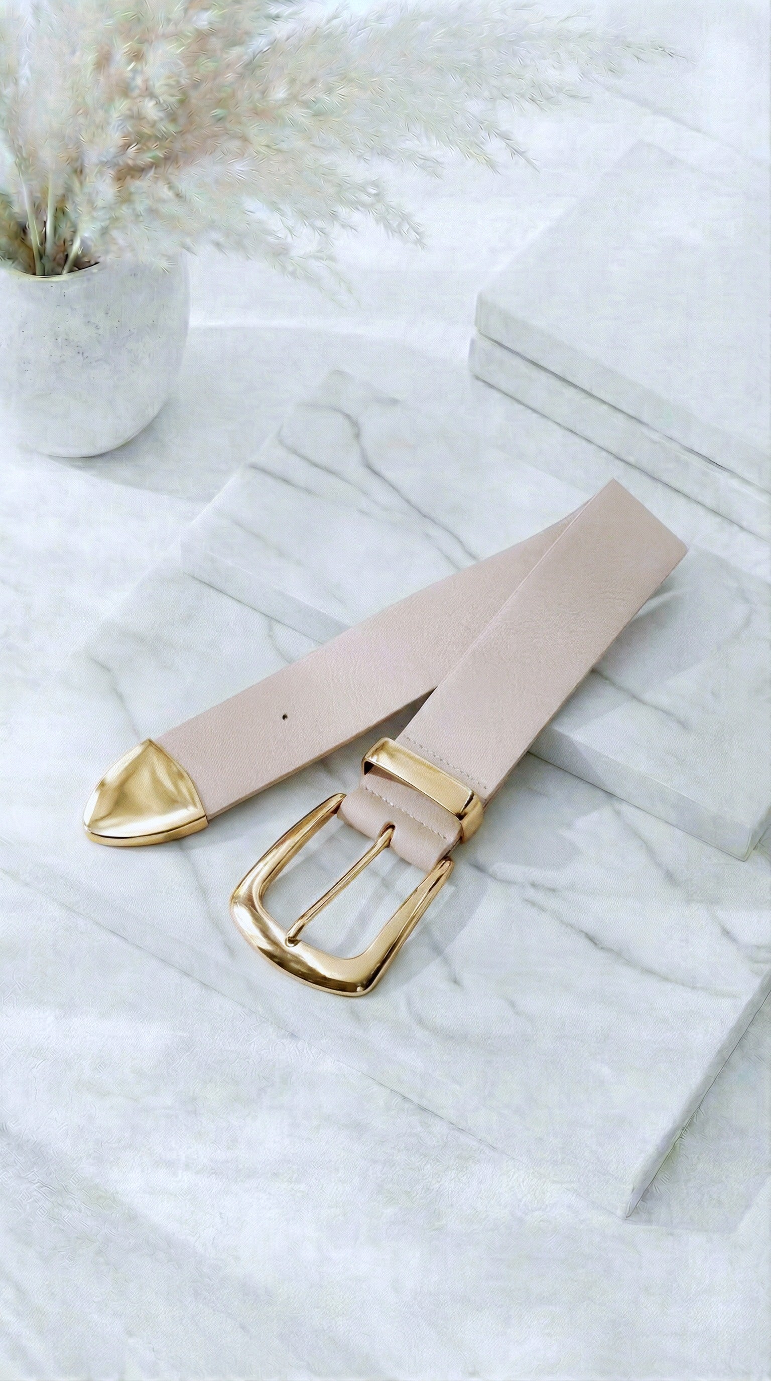 Gürtel Luxe Band *Beige/Gold*