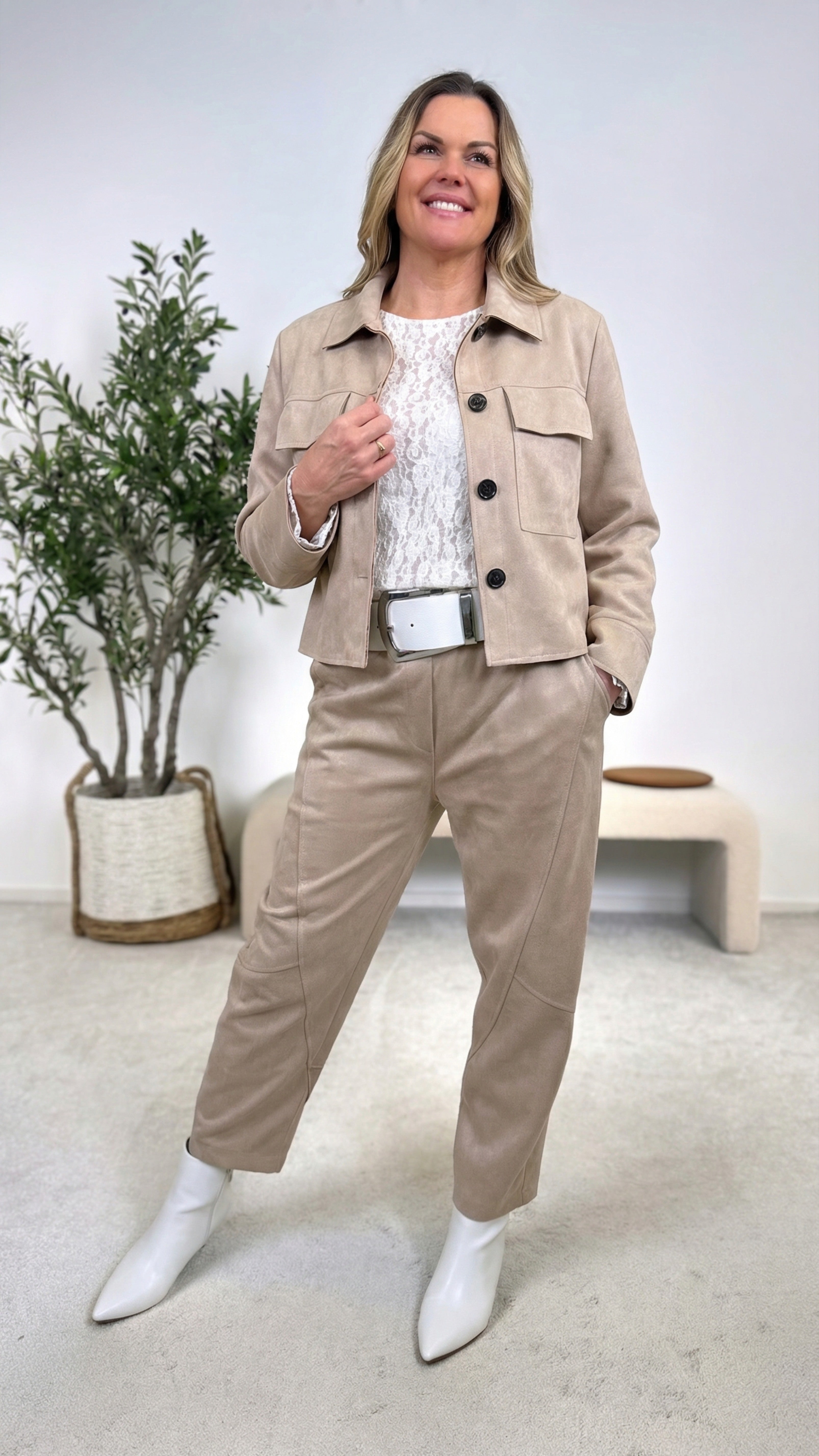 Kurze Jacke Skyline Soft *Beige*