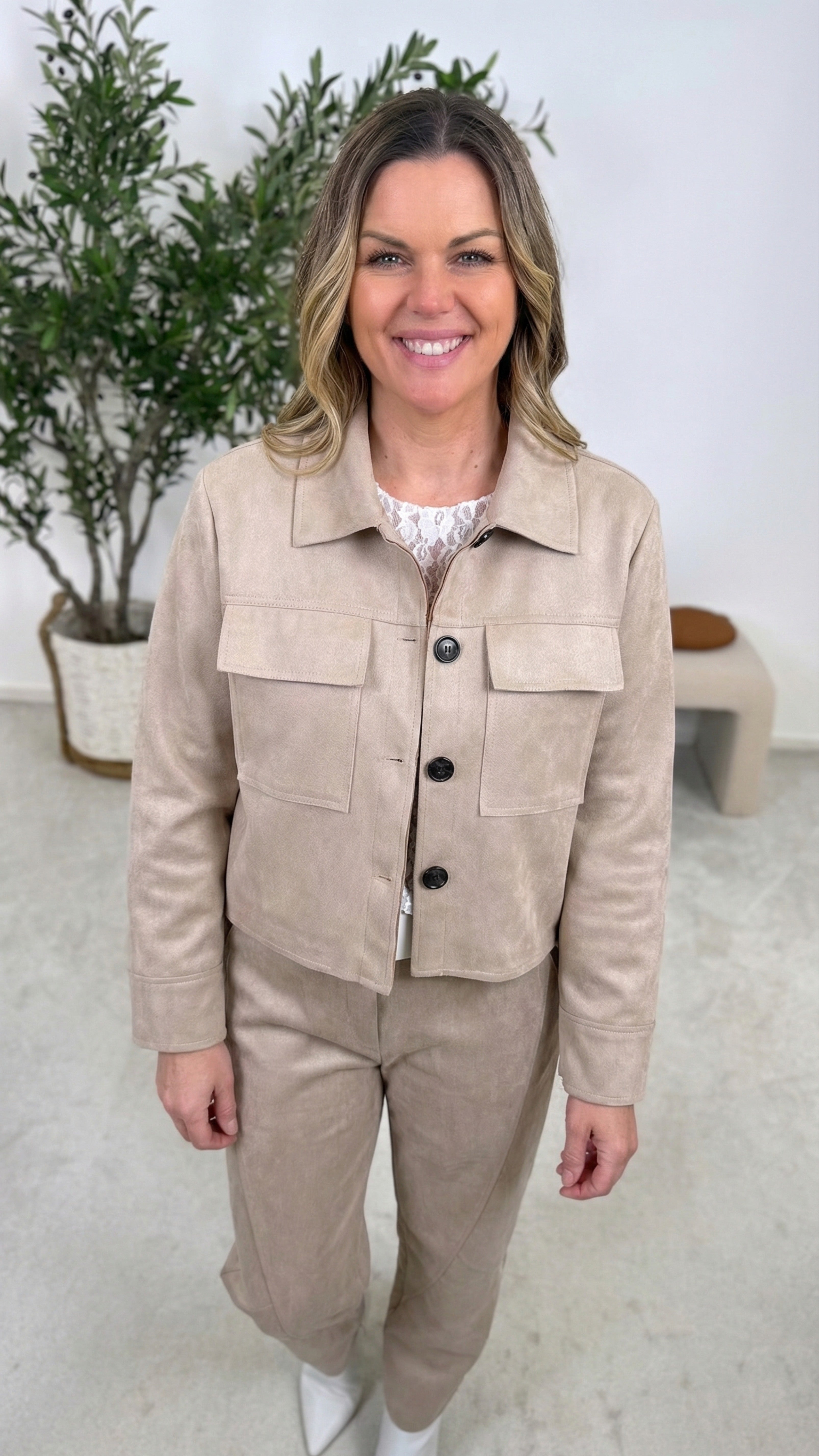 Kurze Jacke Skyline Soft *Beige*