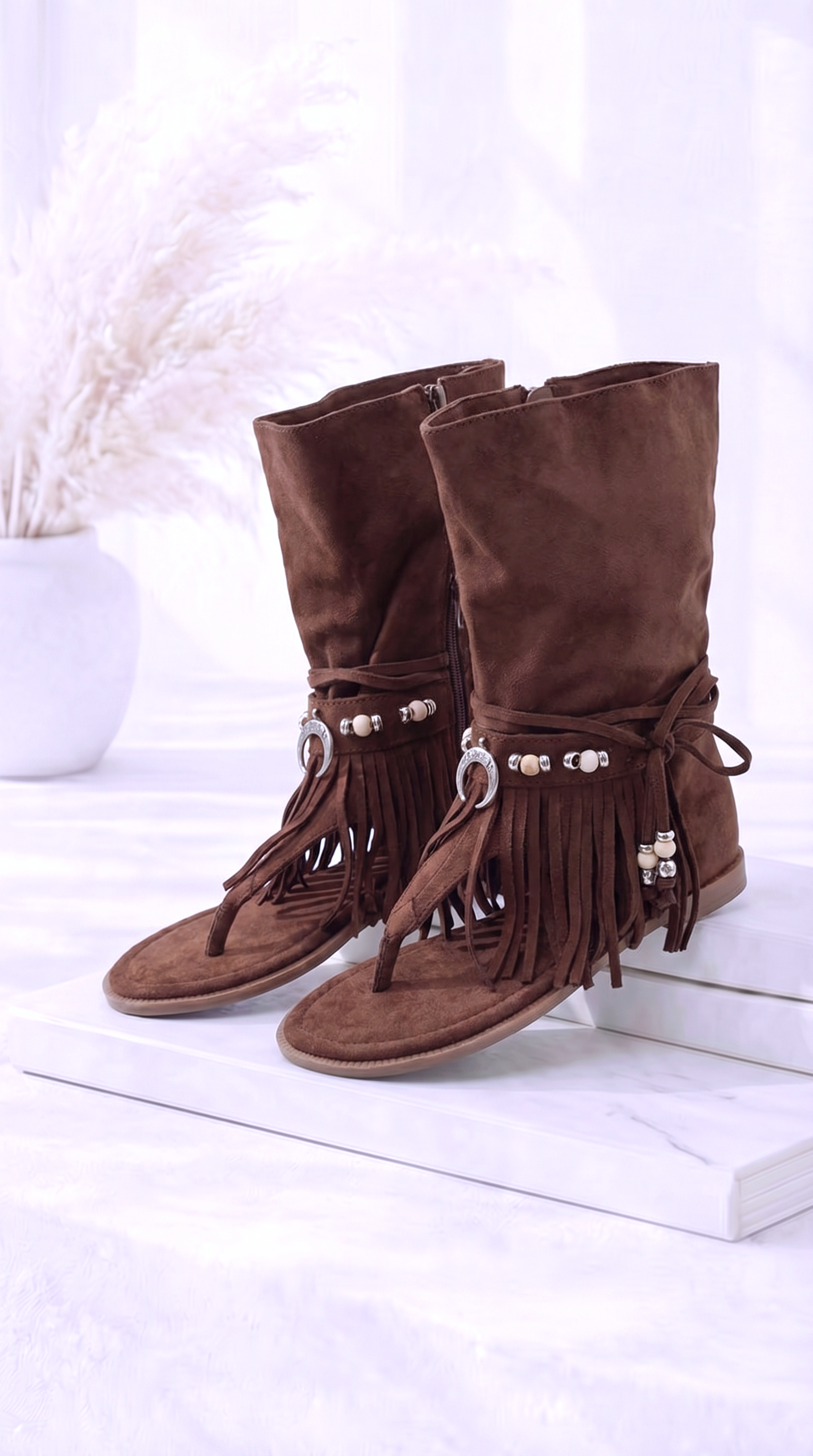 Sandale Fringe Love *Schoko*