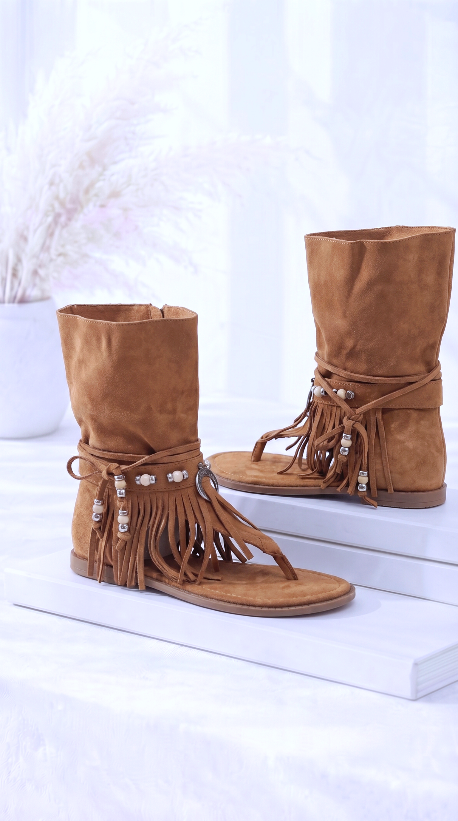 Sandale Fringe Love *Camel*
