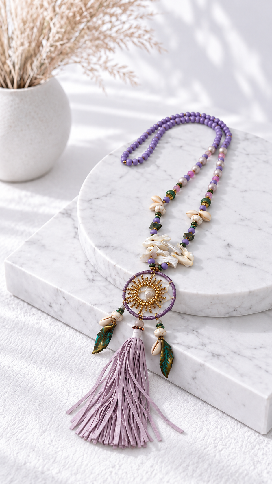 Lange Halskette Boho Autumn