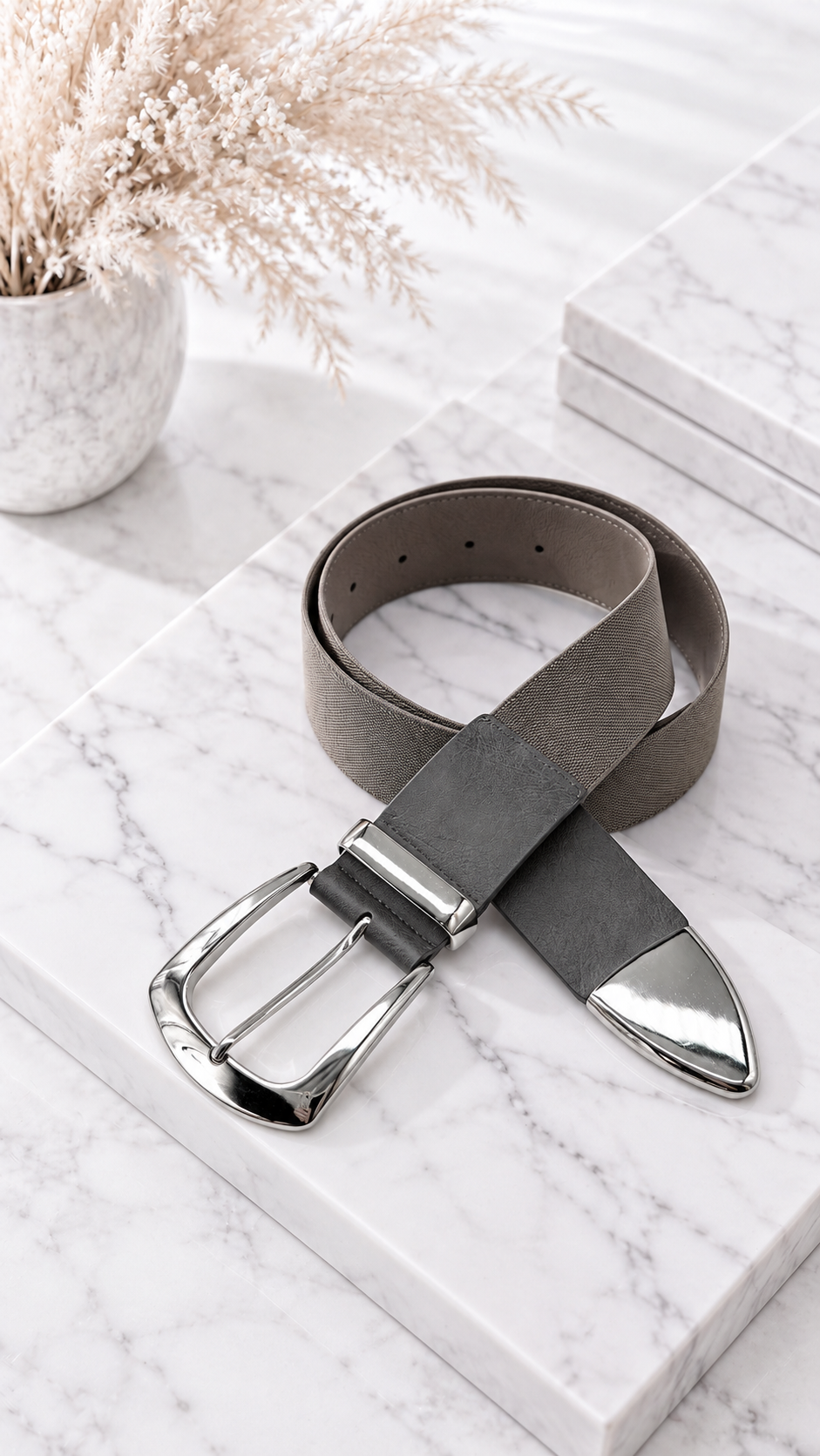 Gürtel Luxe Band *Grau/Silber*