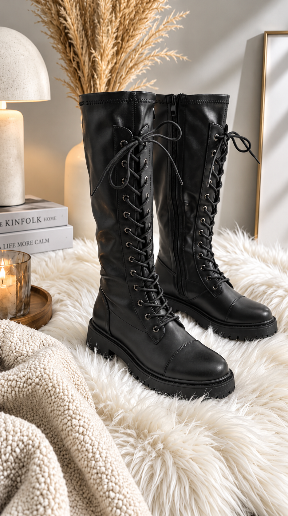Schnürstiefel Wild Moon *Schwarz*