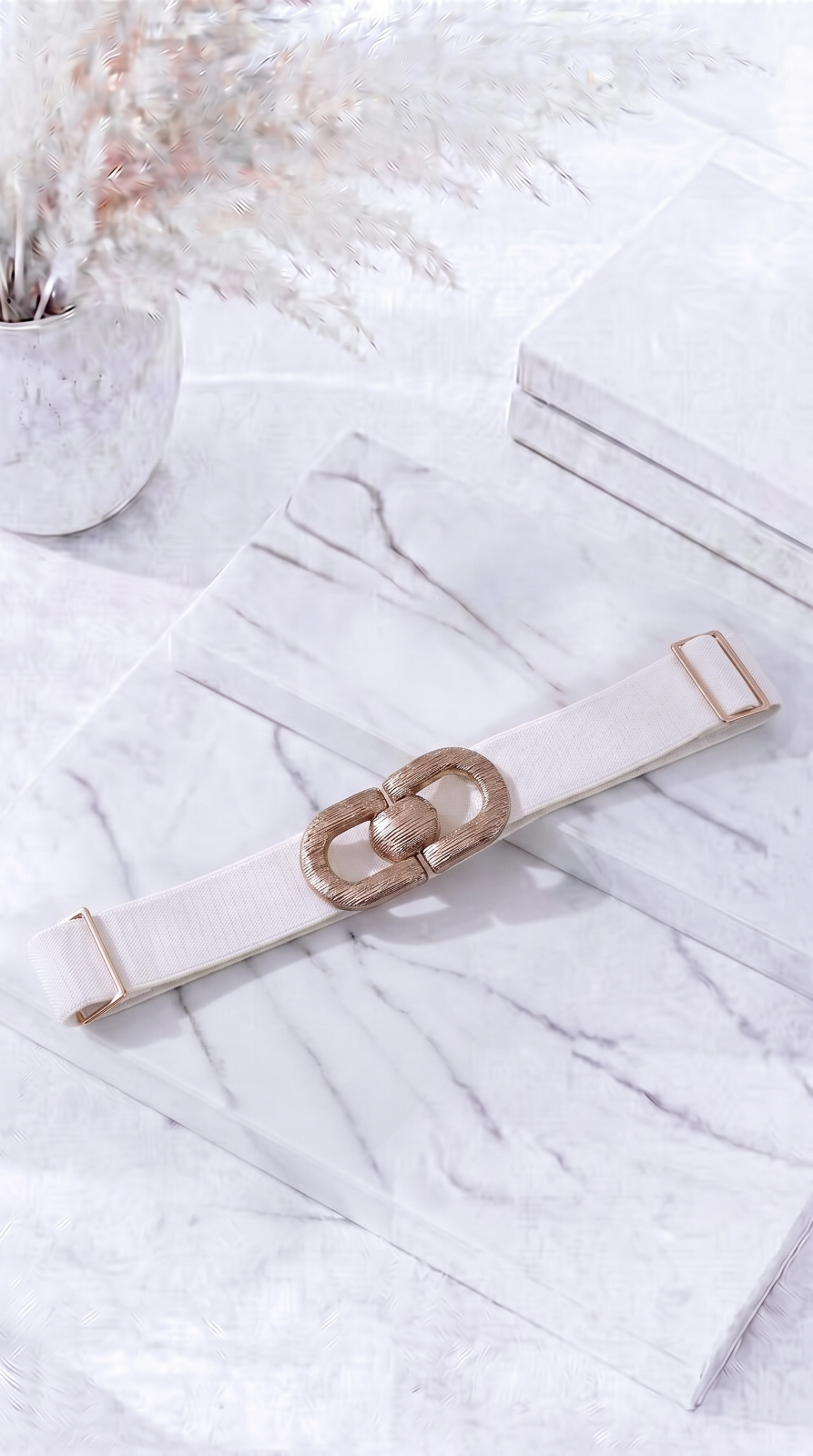Gürtel Loop Elegance *Weiß/Gold*