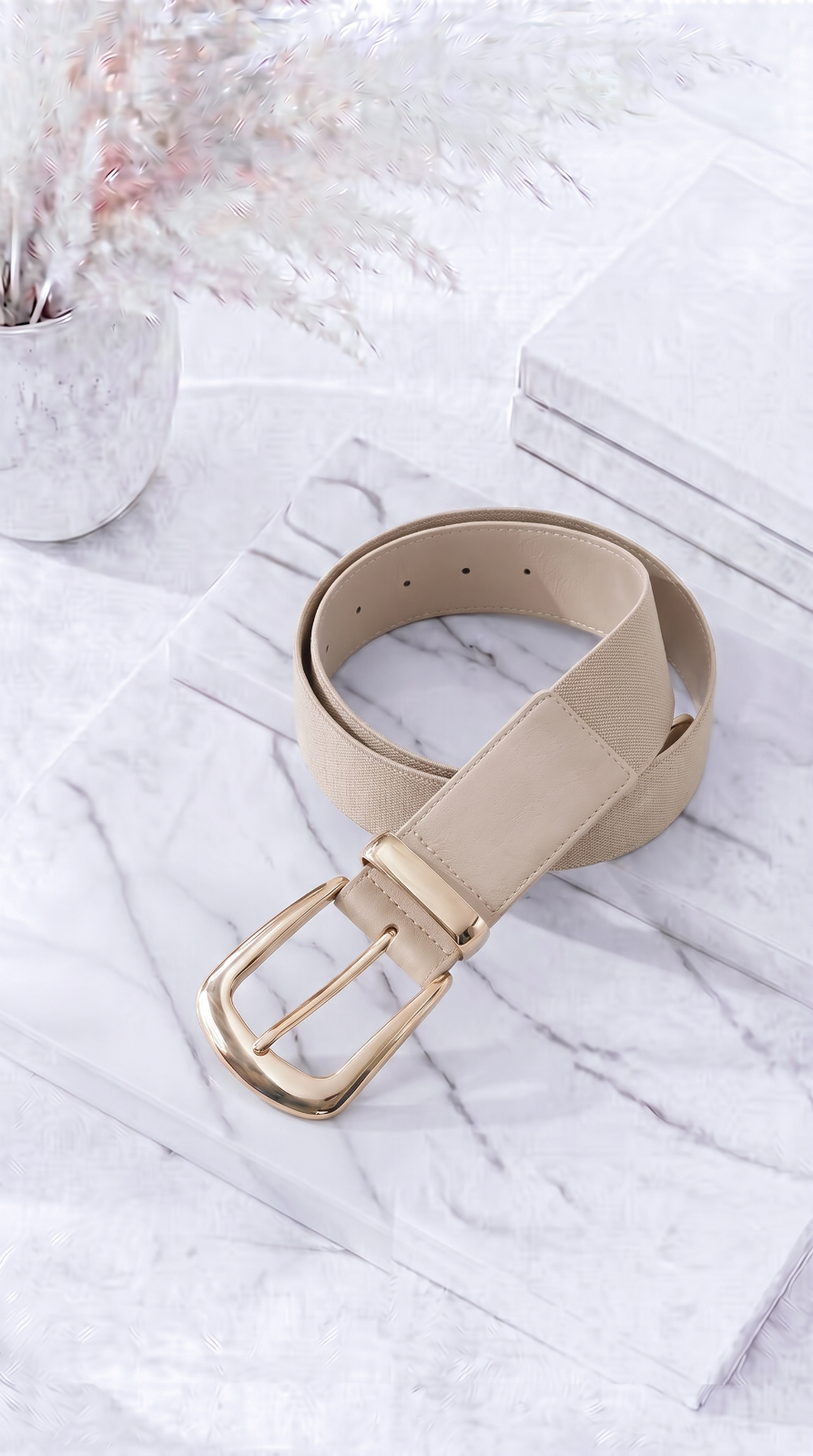 Gürtel Luxe Band *Taupe/Gold*