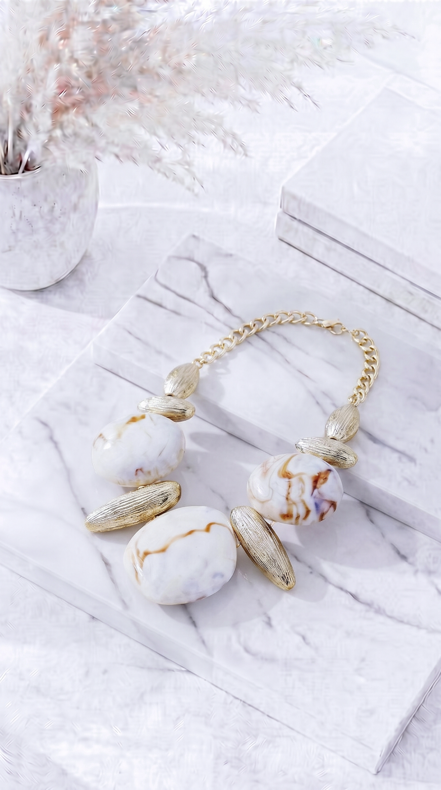 Halskette Majestic Flow *Beige*