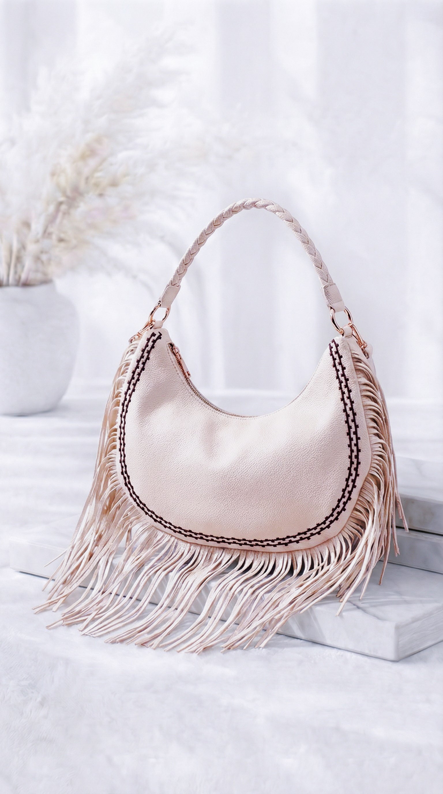 Handtasche Fringe Power *Beige*