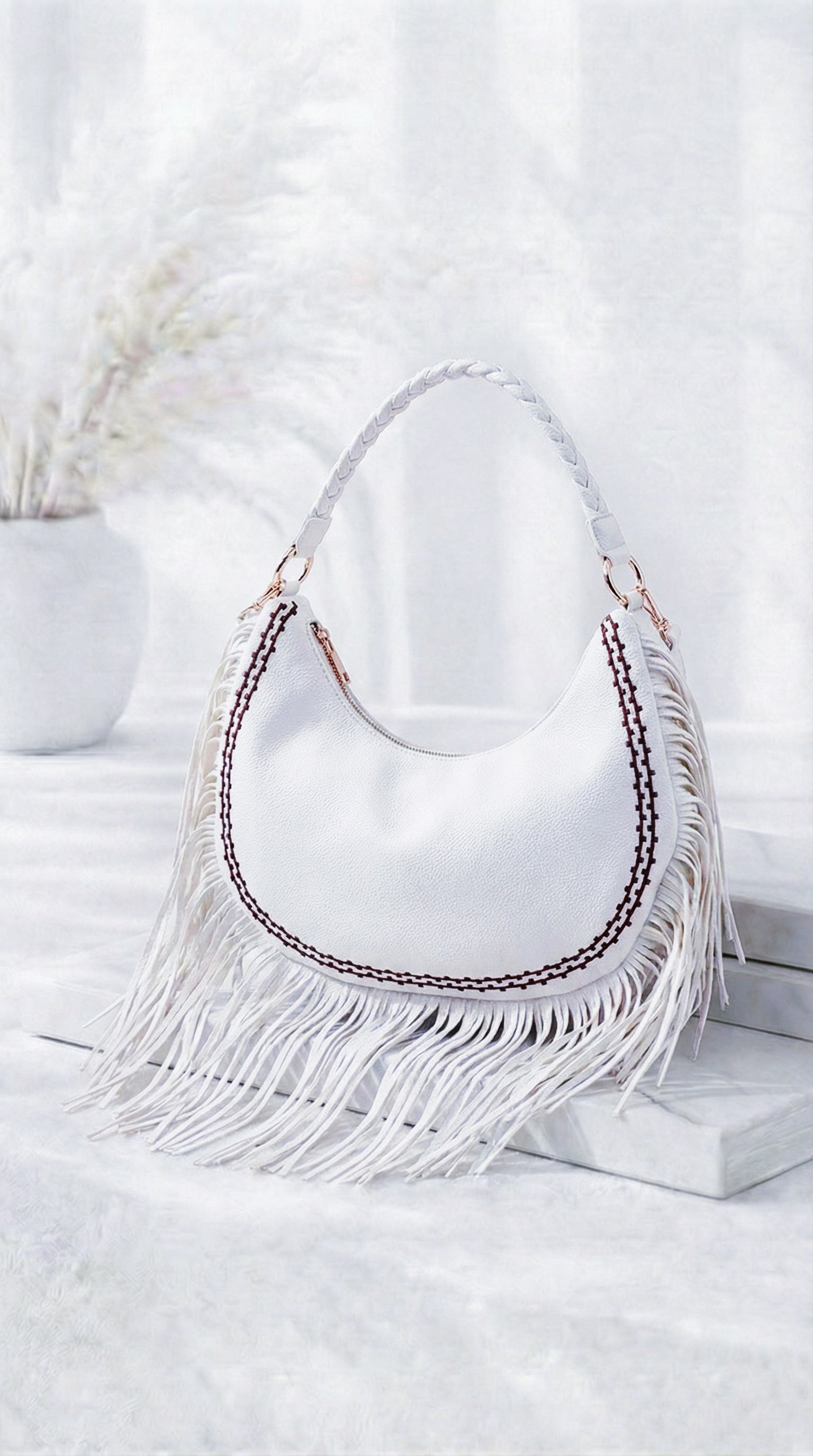 Handtasche Fringe Power *Weiß*
