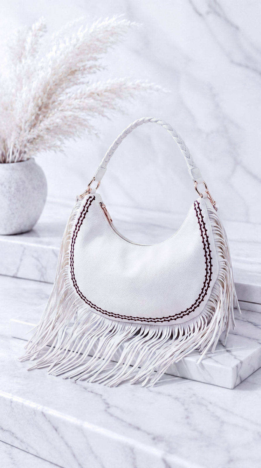 Handtasche Fringe Power *Weiß*