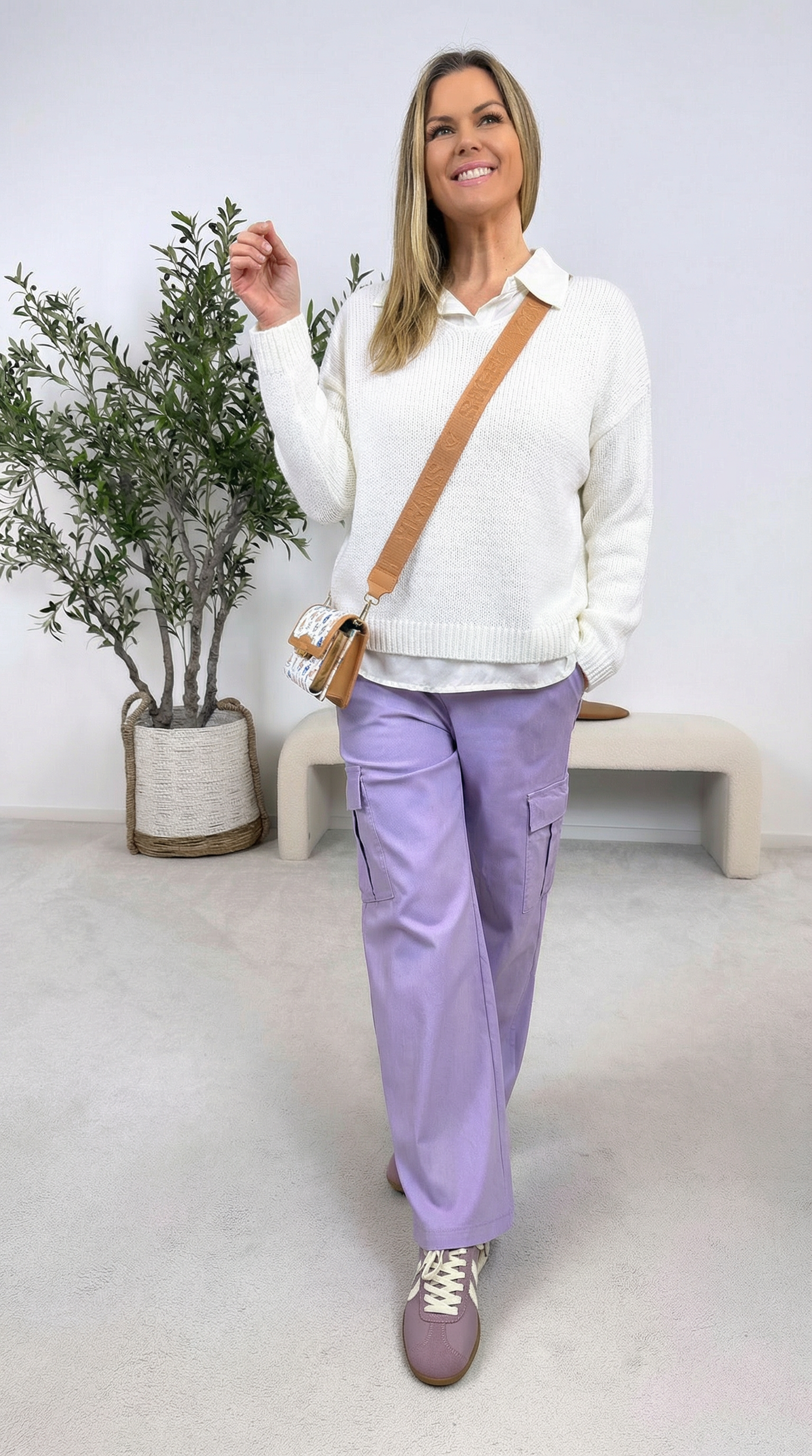 Dünnes Strickshirt Silk Breeze *Weiß*